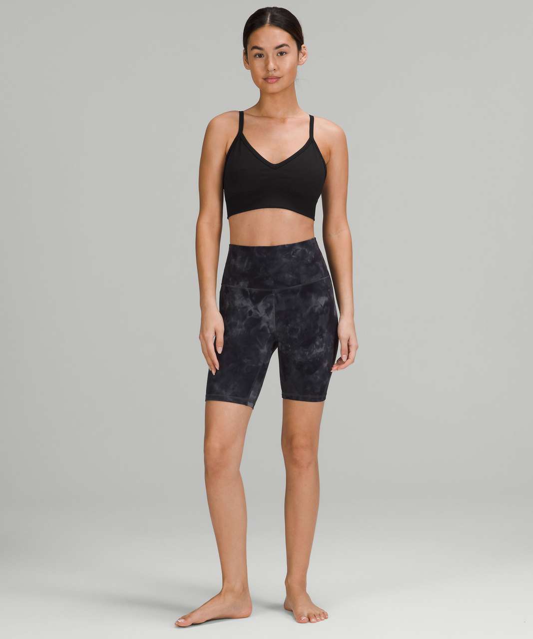 Lululemon Ebb To Street Bra Long Line - Black - lulu fanatics