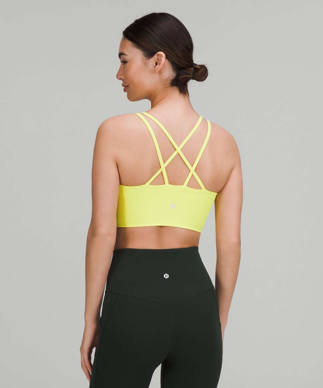 Lululemon Like a Cloud High-Neck Longline Ribbed Bra *Light Support, B/C  Cup - Kelly Green - lulu fanatics