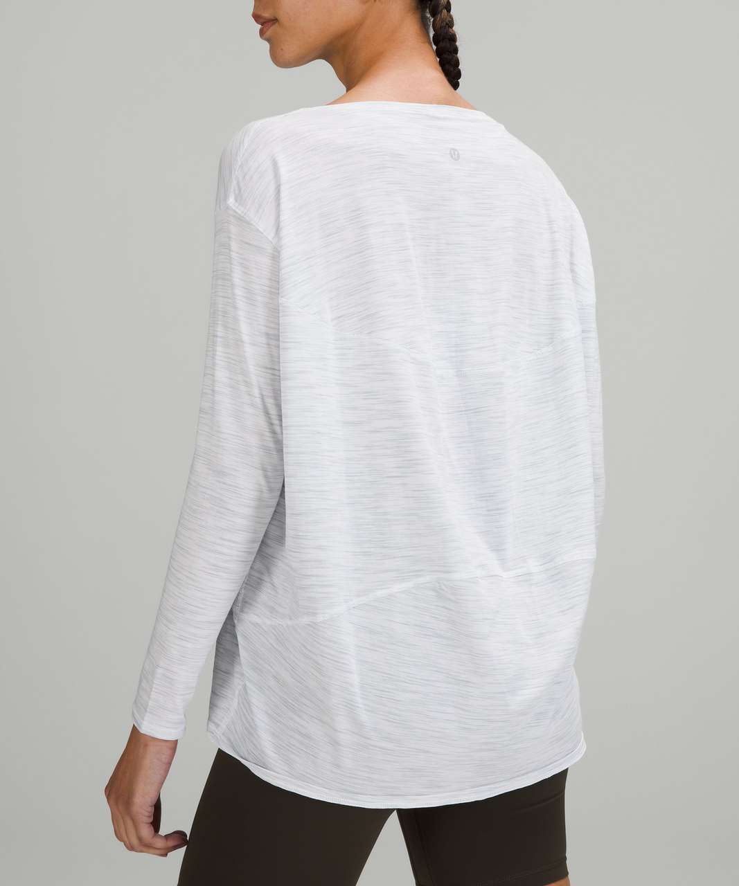 Lululemon Back in Action Long Sleeve Shirt - 3 Colour Space Dye Ice Grey Alpine White