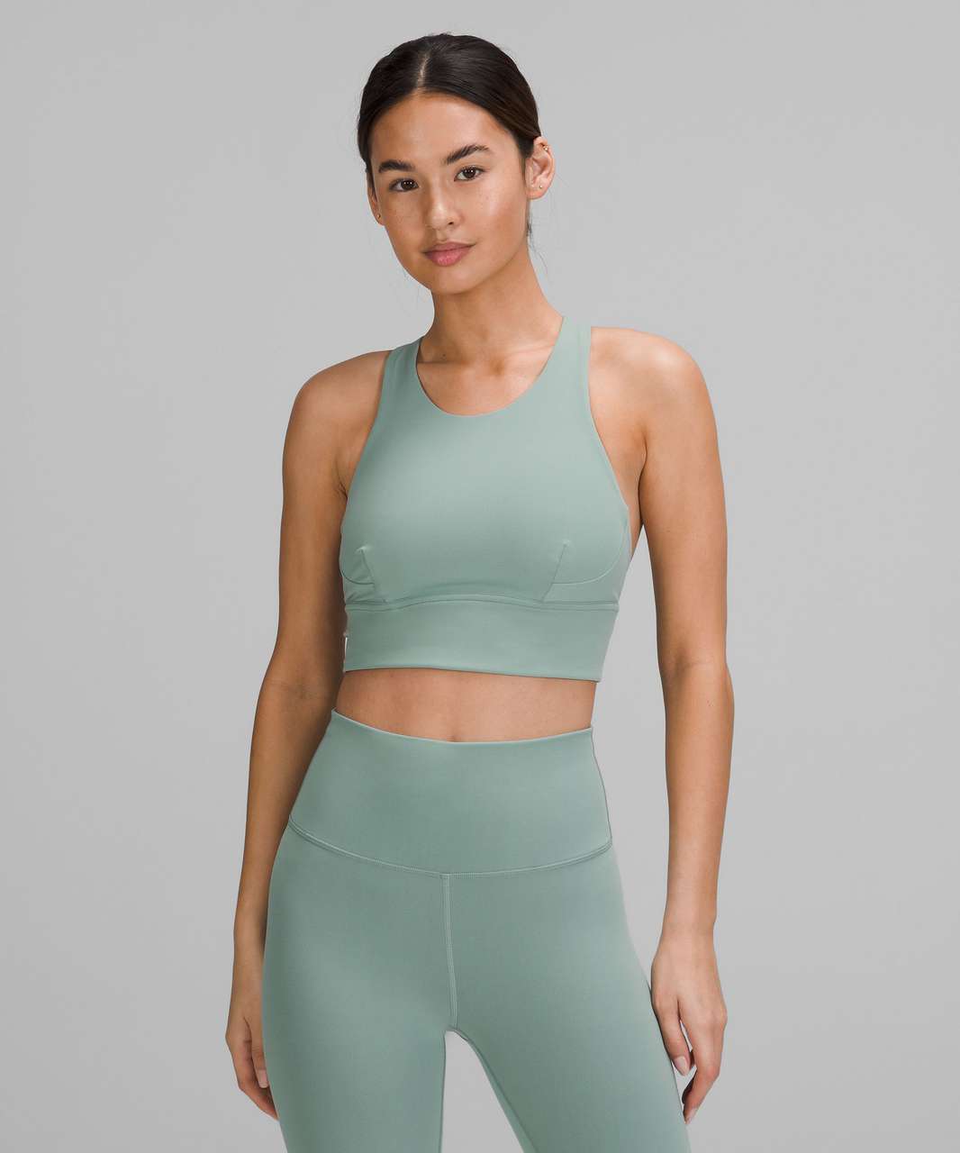 Like a Cloud Bra (2) in Hazy Jade paired with Wunder Train 25” (4) in Misty  Glade! : r/lululemon