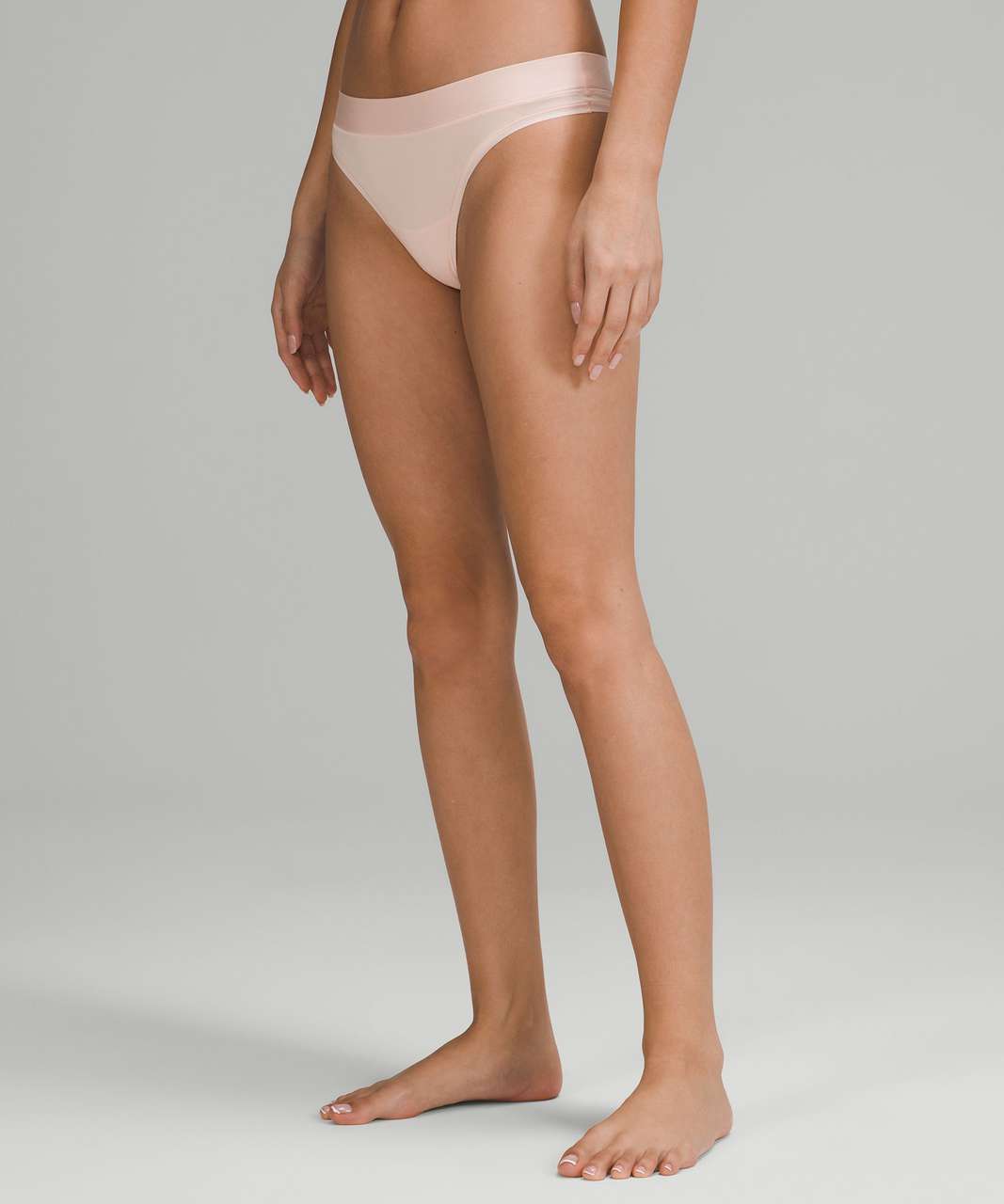 Lululemon UnderEase Lace Mid-Rise Thong Underwear - Malibu Peach