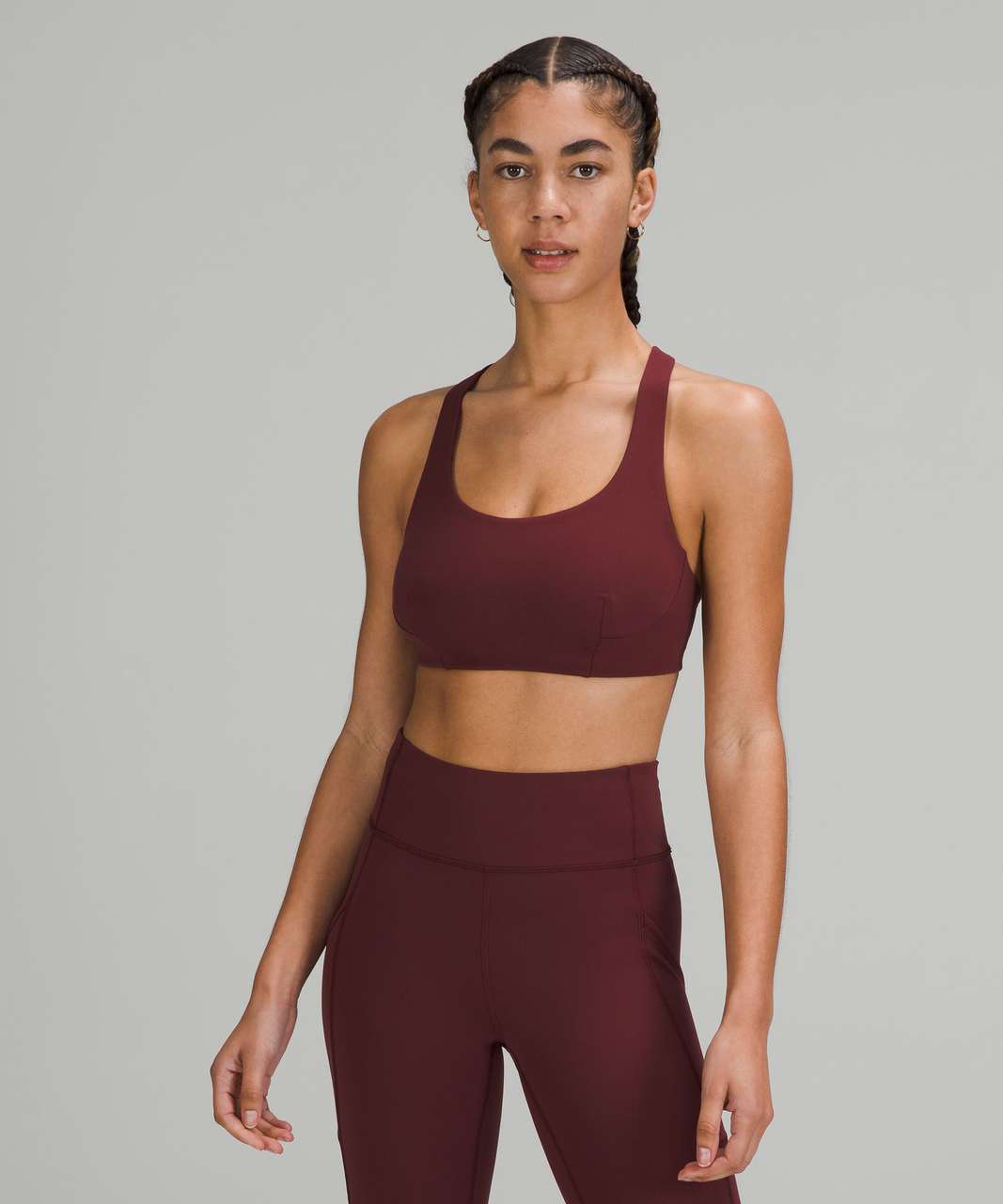 Lululemon Wunder Train Bra *Medium Support, C/D Cup - Red Merlot - lulu  fanatics