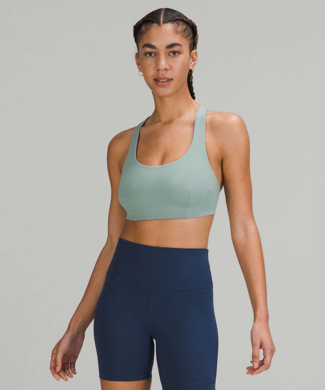 Lululemon Wunder Train Longline Bra *Medium Support, C/D Cup - Misty Glade  - lulu fanatics