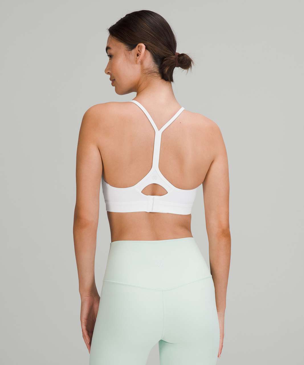 Lululemon Flow Y Adjustable Bra *Light Support, A–C Cups - White - lulu  fanatics