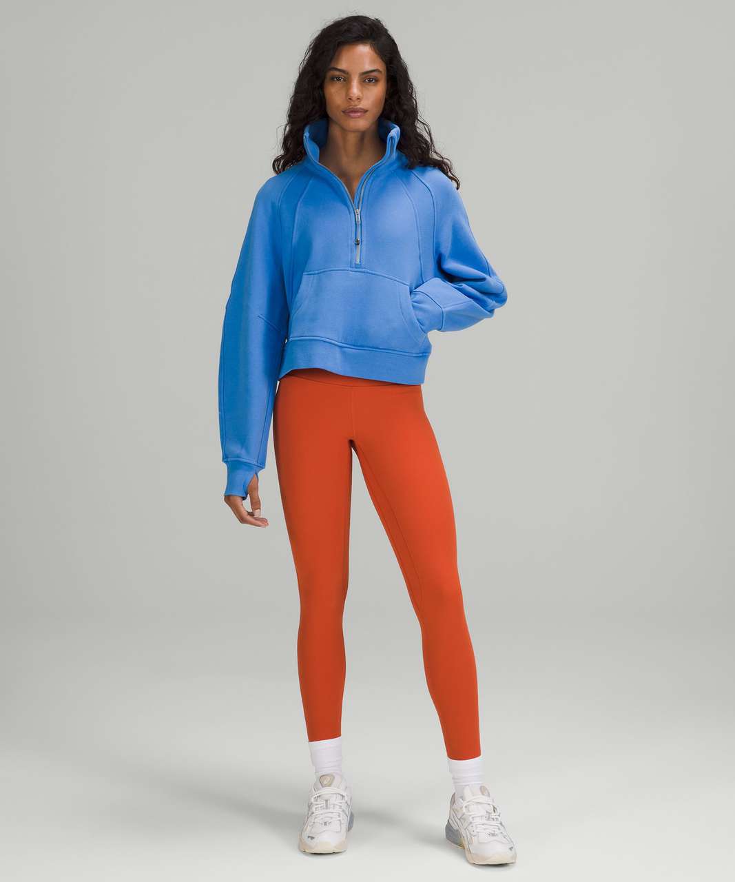 Lululemon Scuba Oversized Funnel Neck Half-Zip - Blue Nile - lulu fanatics