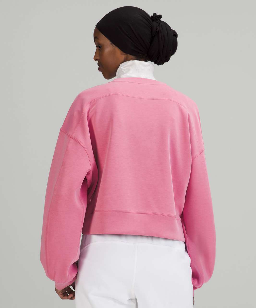 Lululemon Perfectly Oversized Cropped Crew *Softstreme - Pink Blossom