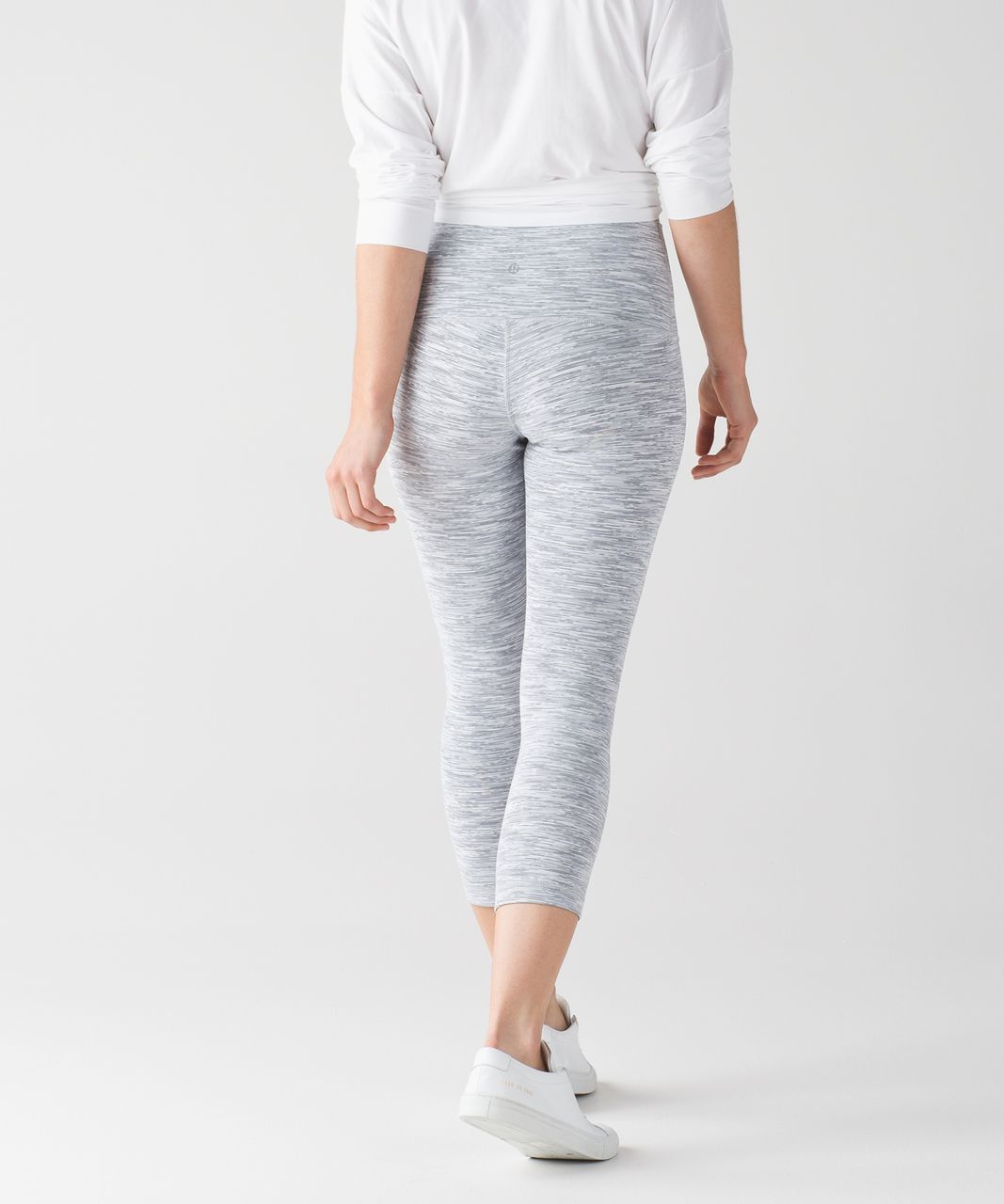 Lululemon Wunder Under Crop (Hi-Rise) (21 1/2") - Wee Are From Space Ice Grey Alpine White