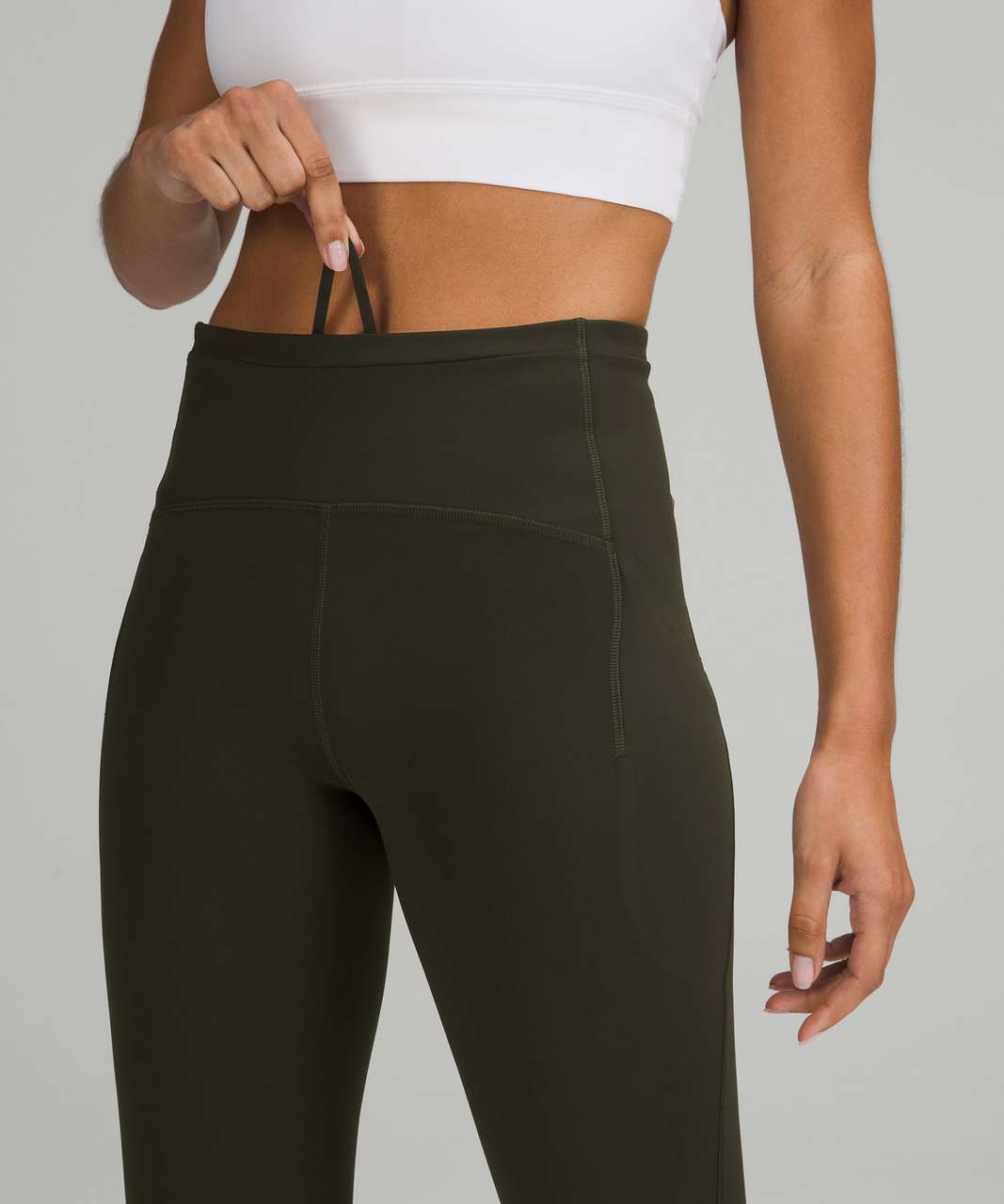 Lululemon Speed Up Crop Leggings Dark Olive 6 - $55 - From Kealy