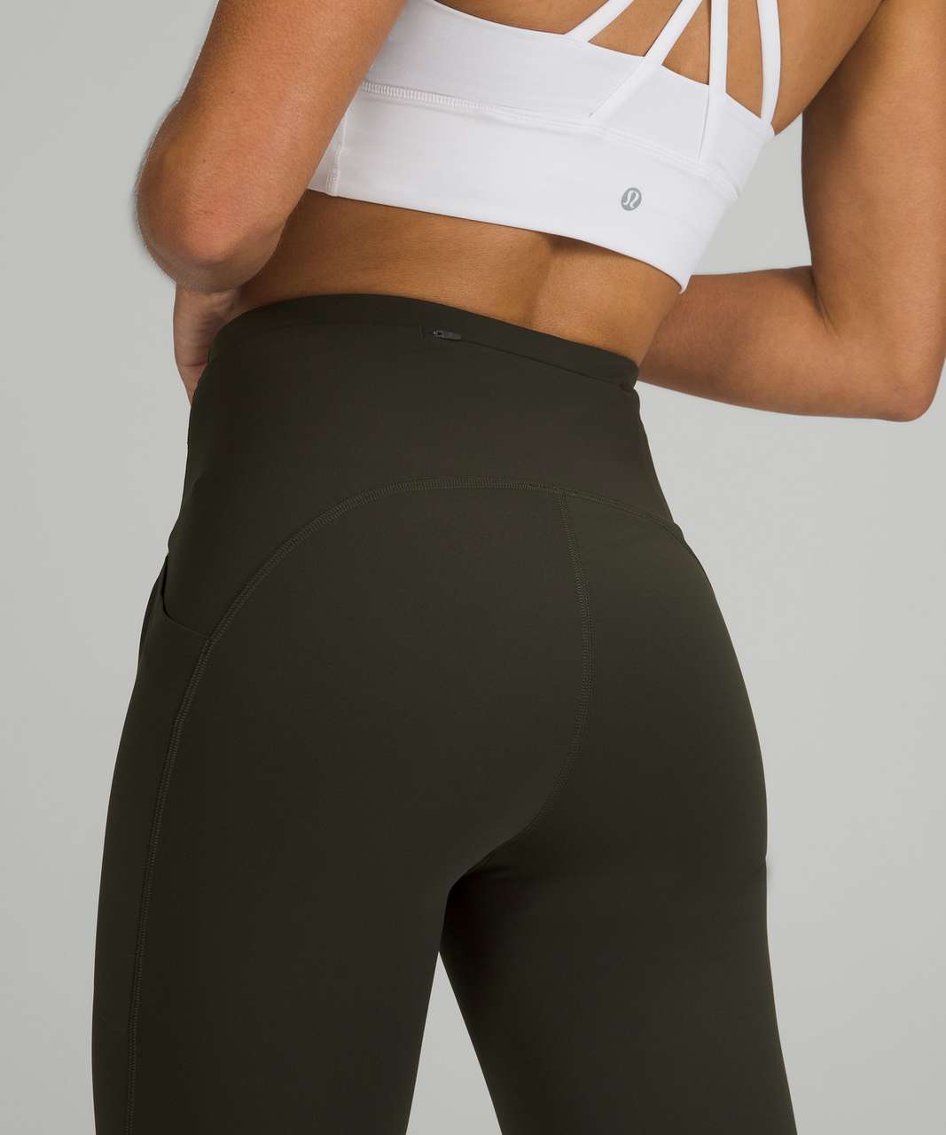 Lululemon Swift Speed High-Rise Crop 21" - Dark Olive