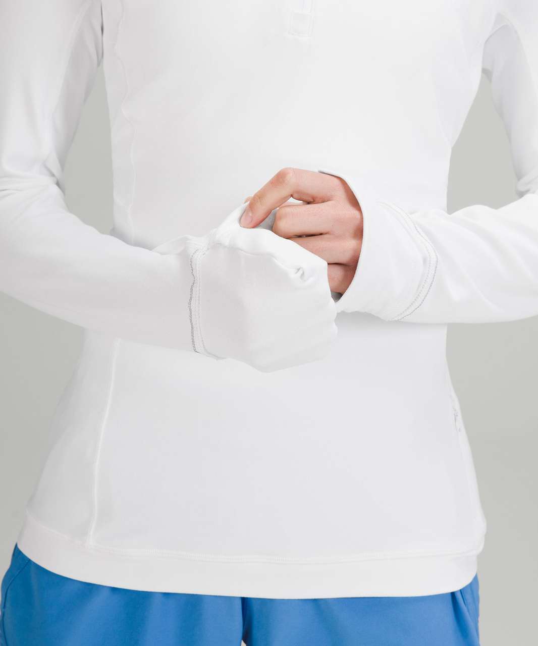 Lululemon Its Rulu Run Half-Zip - White - lulu fanatics