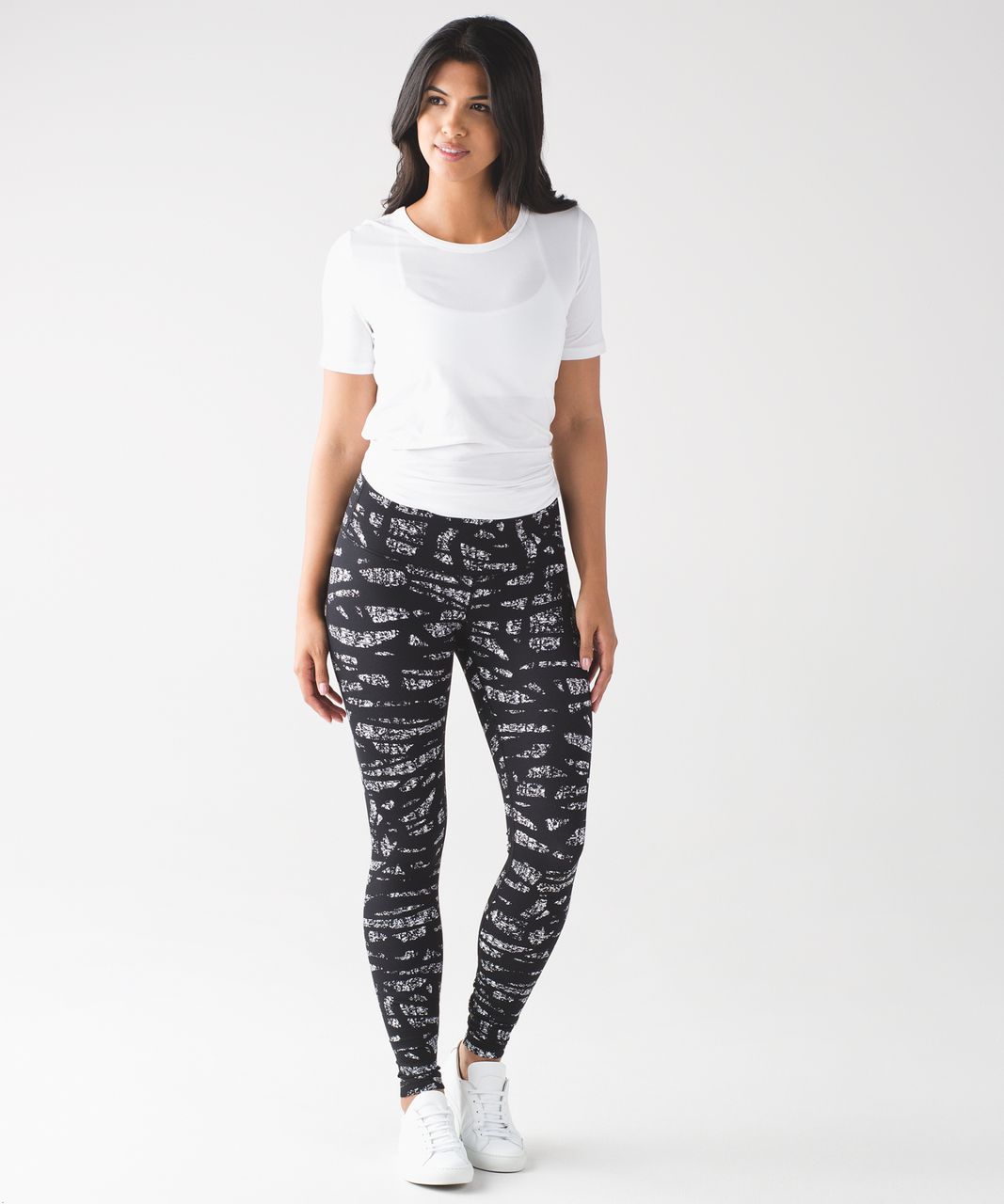 Lululemon High Rise Wunder Under Pant Leggings Black and White Size 8 in  2023