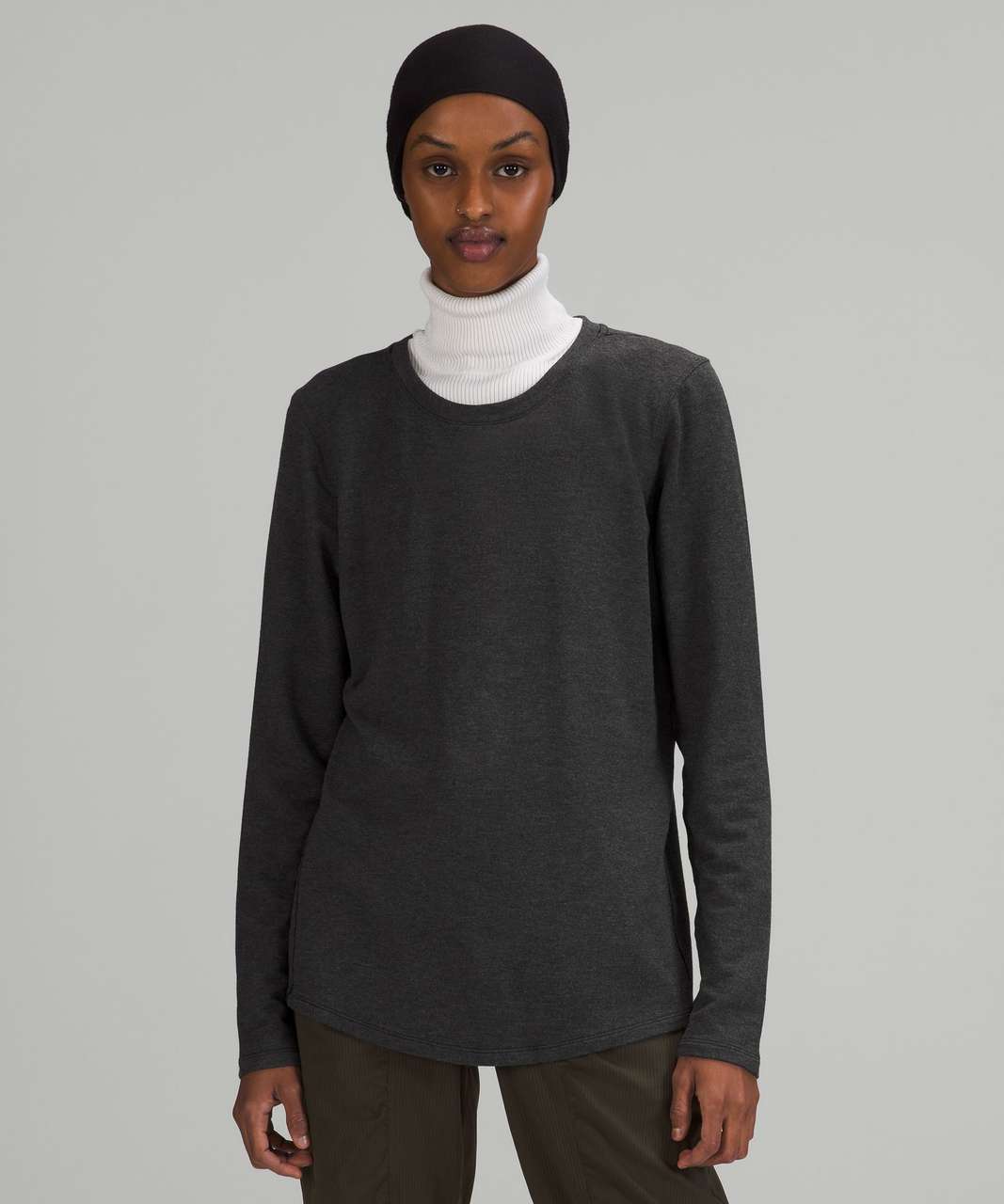 Lululemon Ever Ready Long Sleeve Shirt - Heathered Black