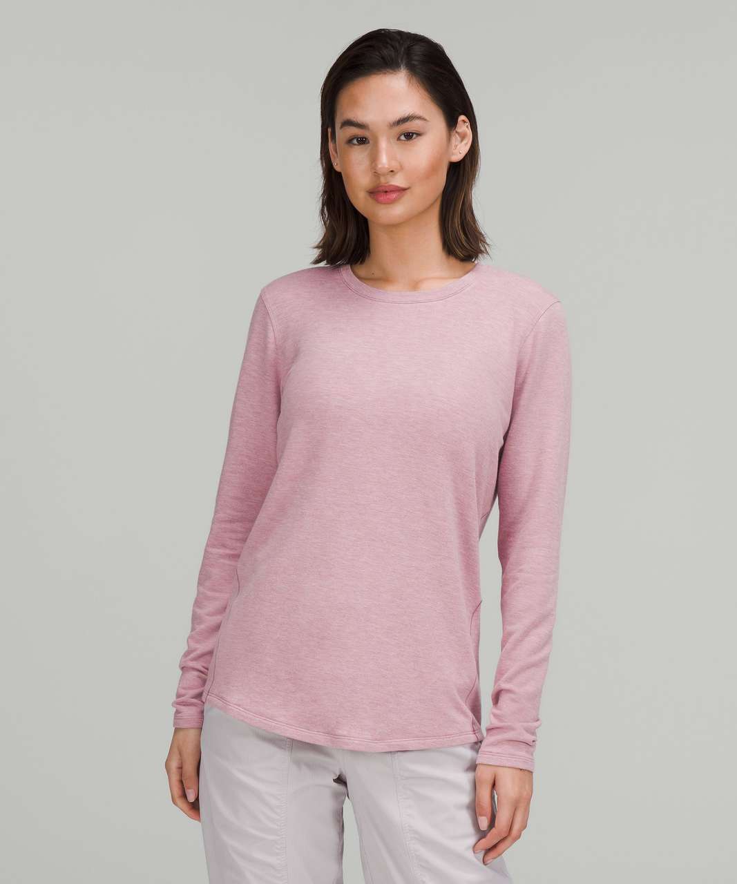 Lululemon Ever Ready Long Sleeve Shirt - Heathered Pink Taupe