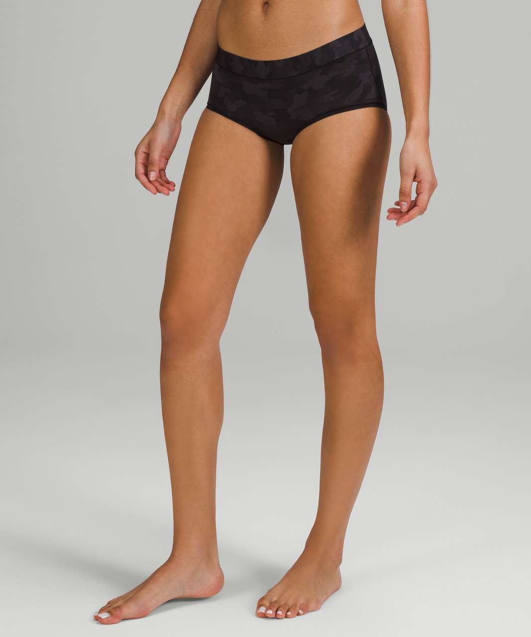 Lululemon UnderEase Mid-Rise Boyshort Underwear - Heritage 365 Camo Mini  Deep Coal Multi - lulu fanatics