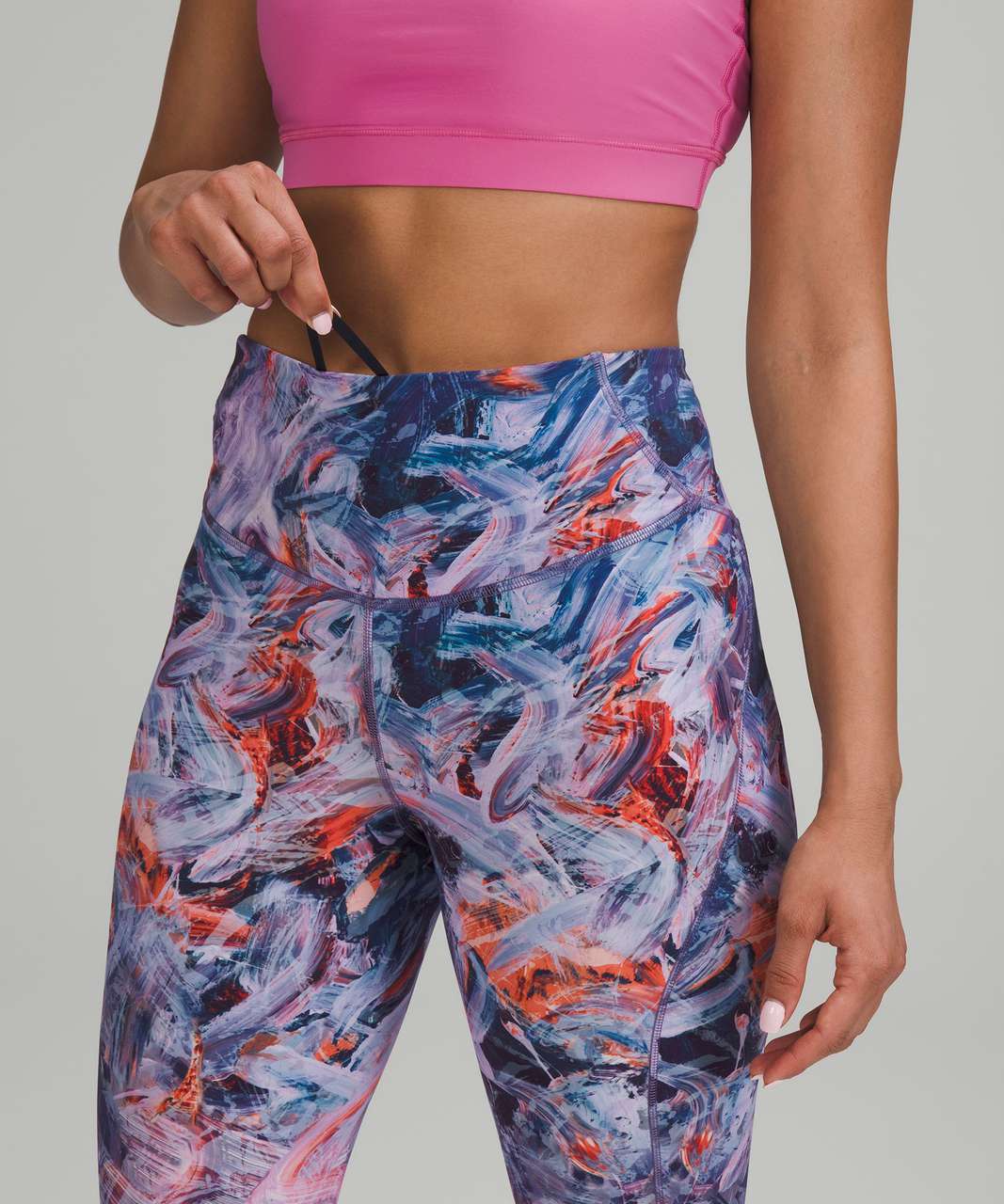 Lululemon Base Pace High-Rise Crop 23 Size 4 - Cheetah Camo Magenta