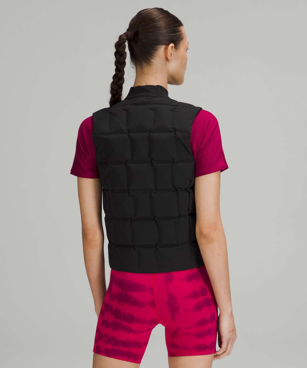 Lululemon lab Geo Quilted Down Vest - Black / Black