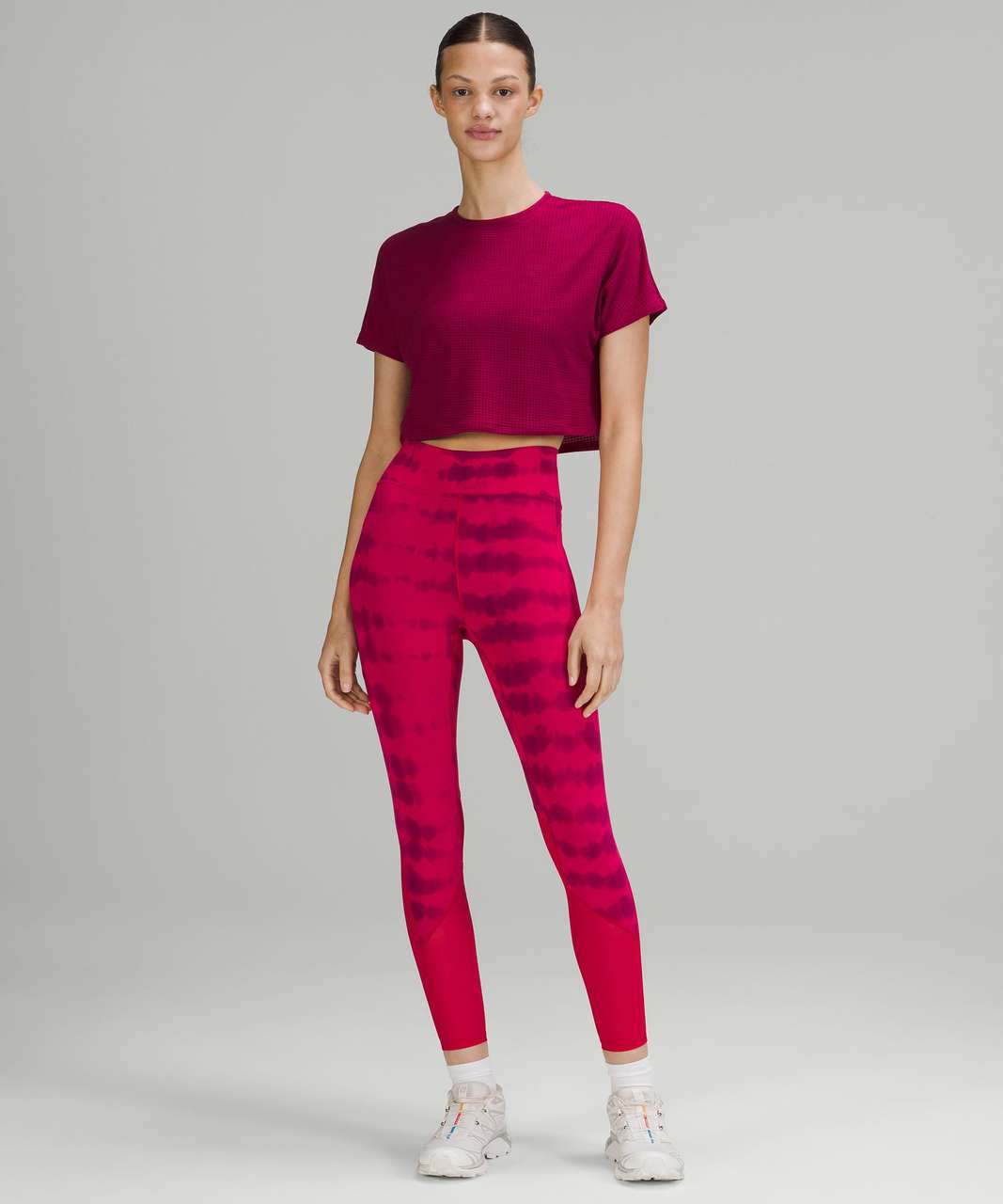 Lululemon lab Wool-Blend Cropped T-shirt - Pink Dragonfruit / Wild Berry