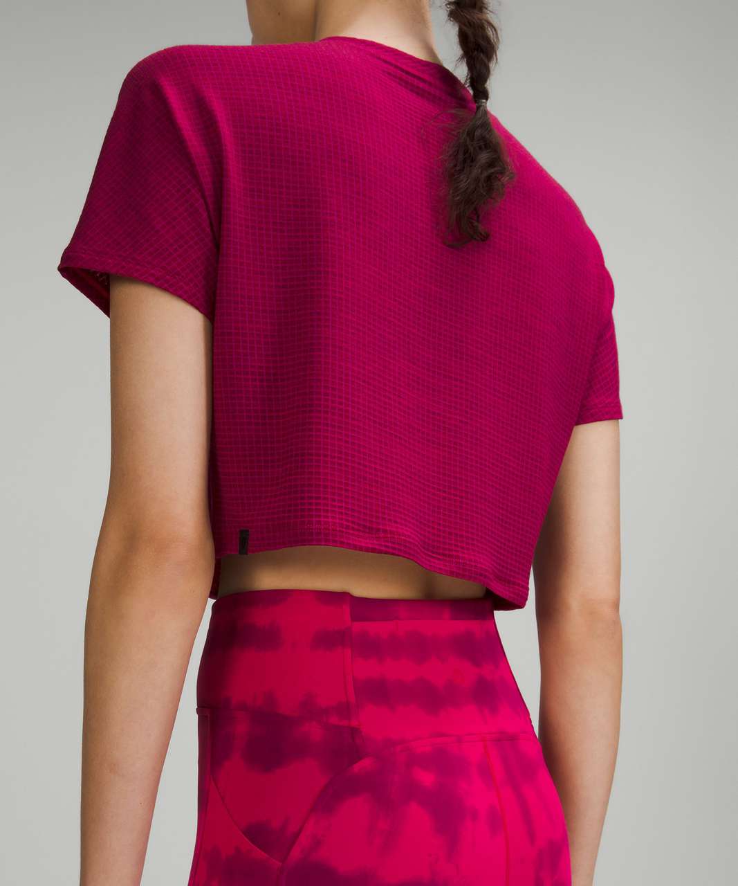 Lululemon lab Wool-Blend Cropped T-shirt - Pink Dragonfruit / Wild Berry