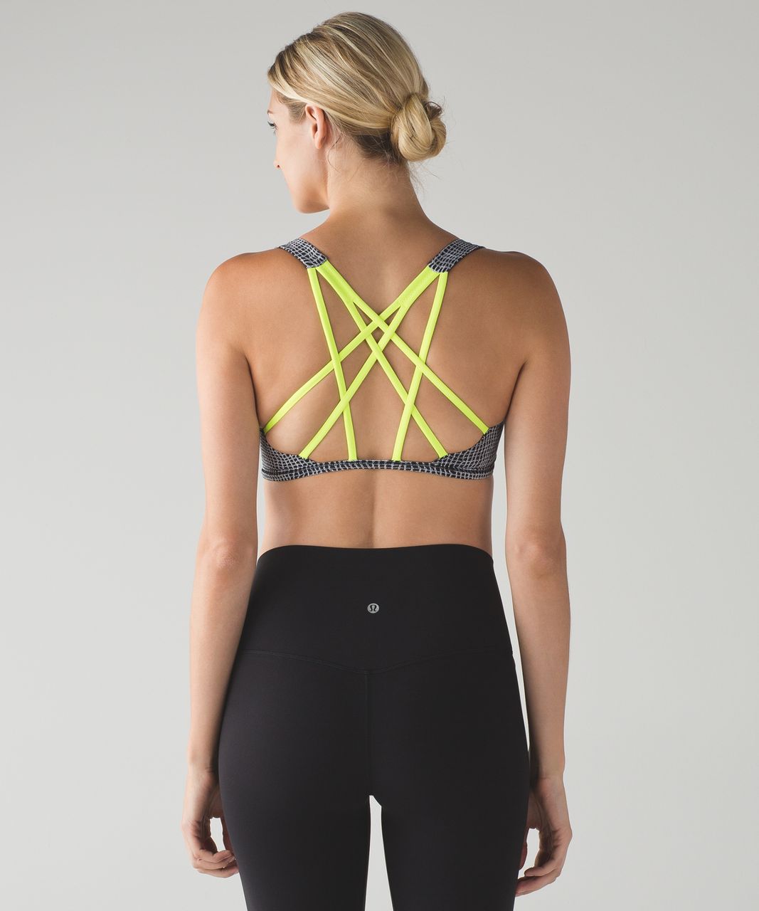 Lululemon Free To Be Tranquil Bra - Fall Net White Black / Ray