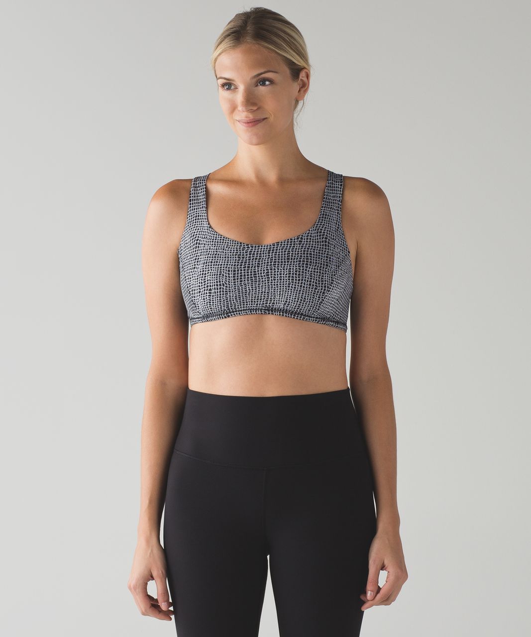 Lululemon Free To Be Tranquil Bra - Fall Net White Black / Ray