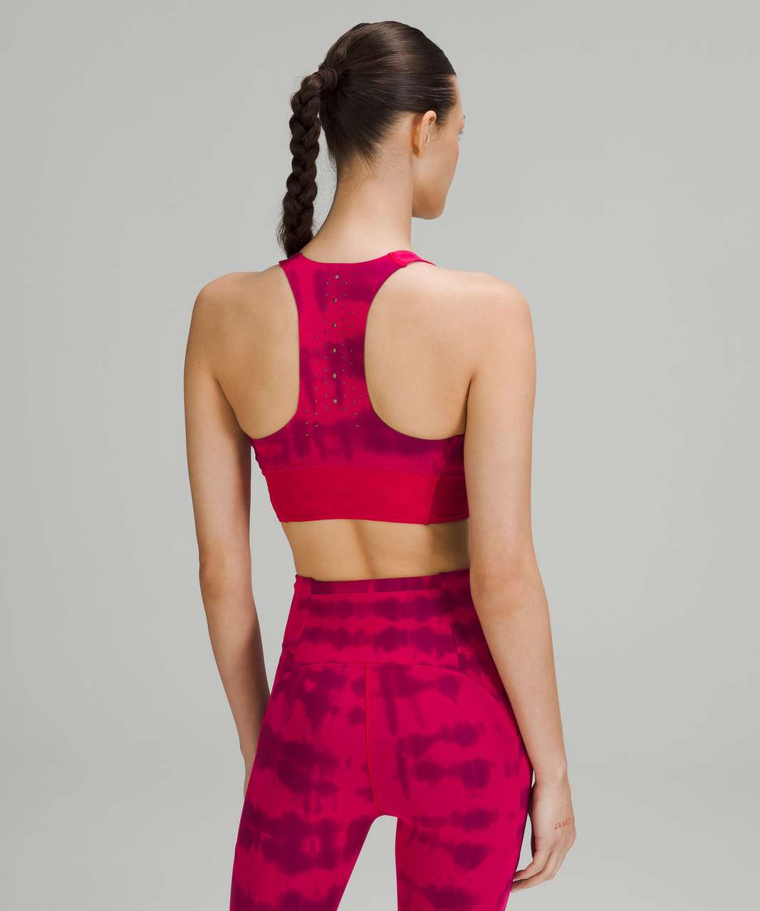 Lululemon lab Mesh Panels Train Bra *Medium Support B/C cup - Weaves Dye Pink Dragonfruit Wild Berry