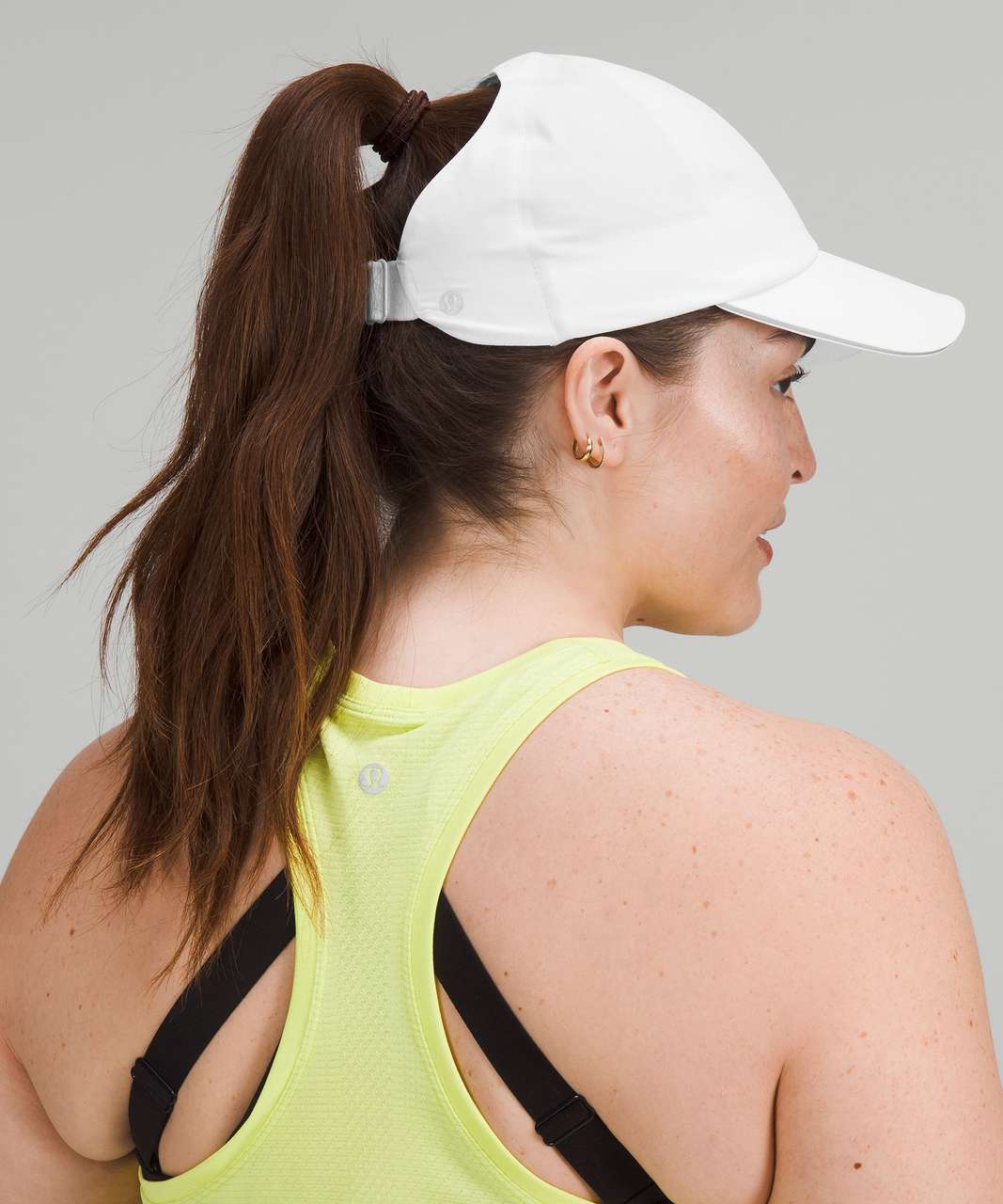 Lululemon Fast and Free Womens Ponytail Running Hat - White