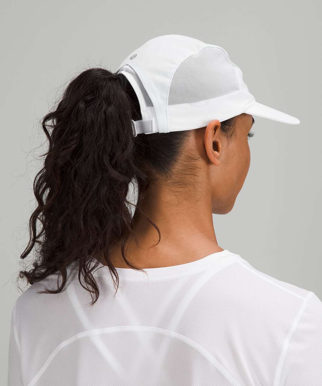 Lululemon Womens Fast and Free Running Hat Elite - White / Sheer Blue / Silver Blue