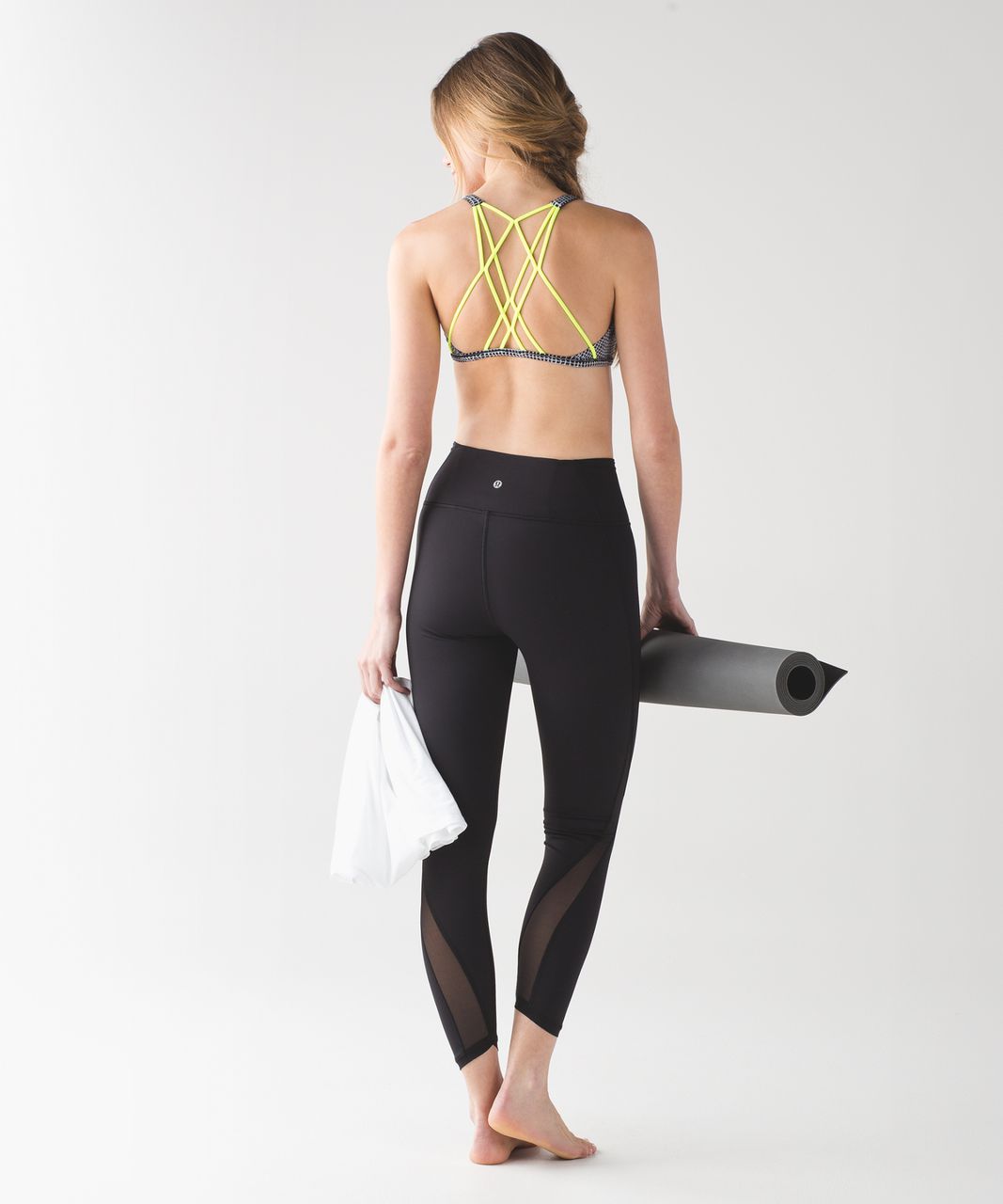 Lululemon Free To Be Zen Bra - Fall Net White Black / Ray - lulu fanatics