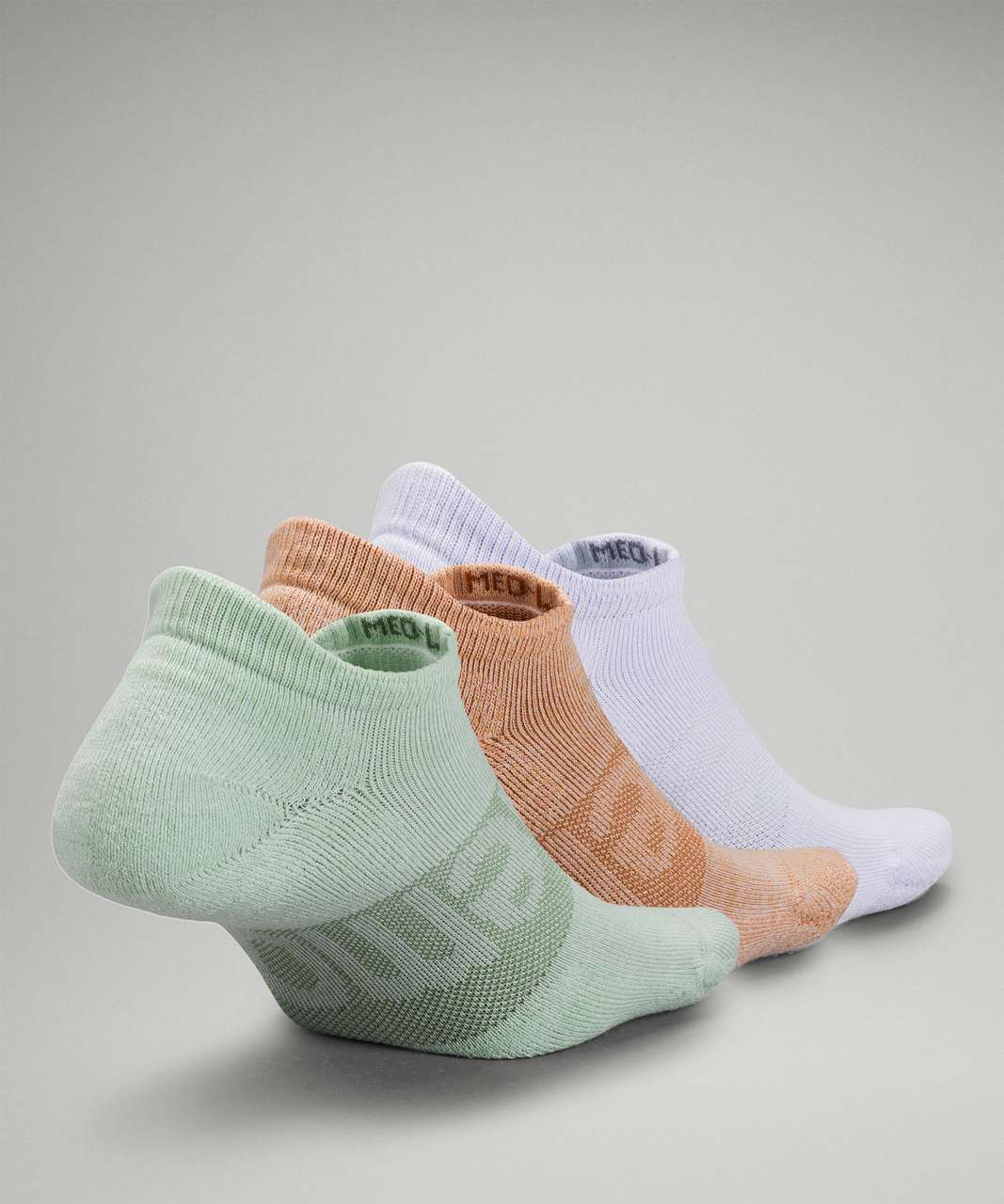 Lululemon Daily Stride Low-Ankle Sock 3 Pack - Creamy Mint / Warm Apricot / Pastel Blue