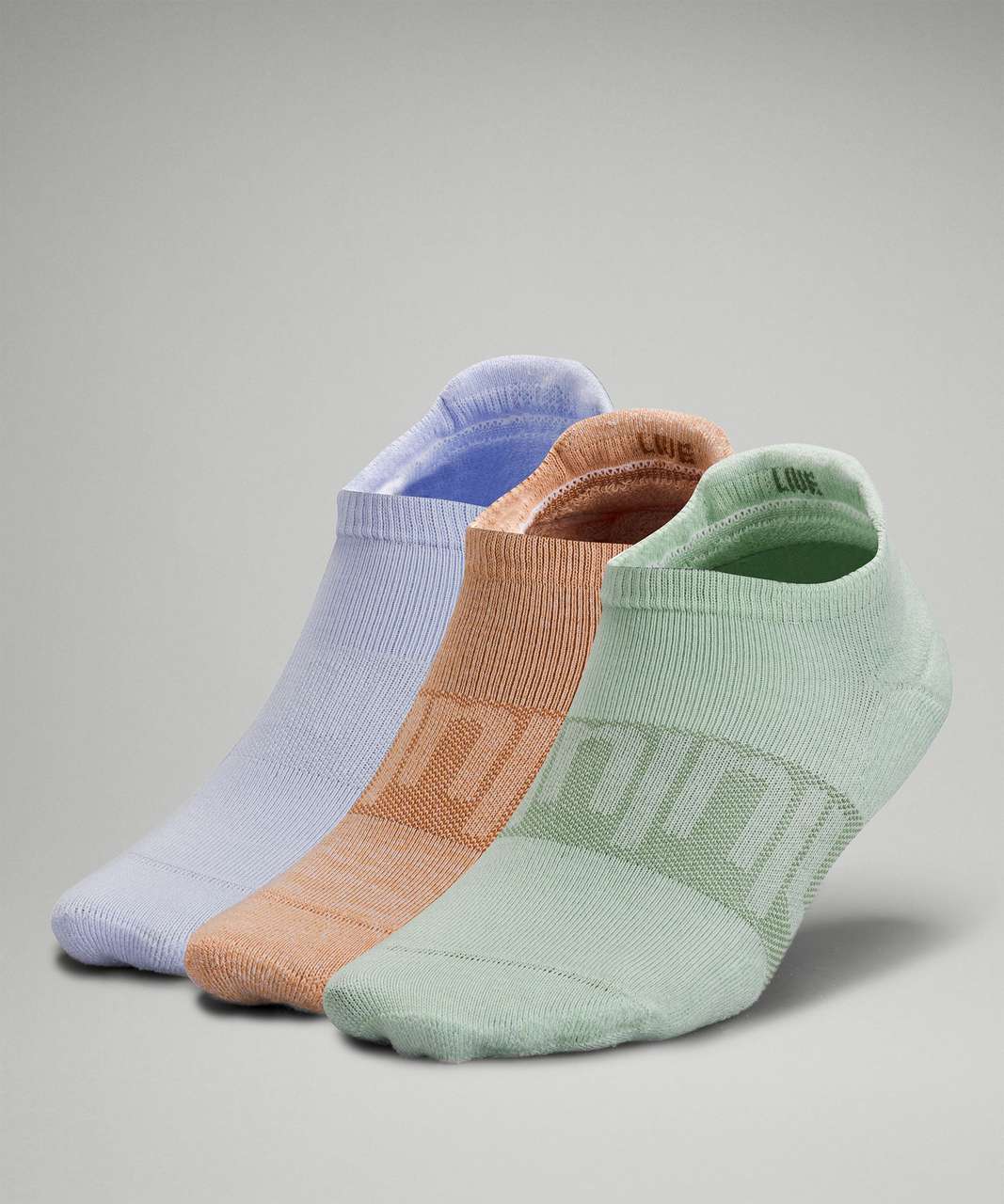 Lululemon Daily Stride Low-Ankle Sock 3 Pack - Creamy Mint / Warm Apricot / Pastel Blue