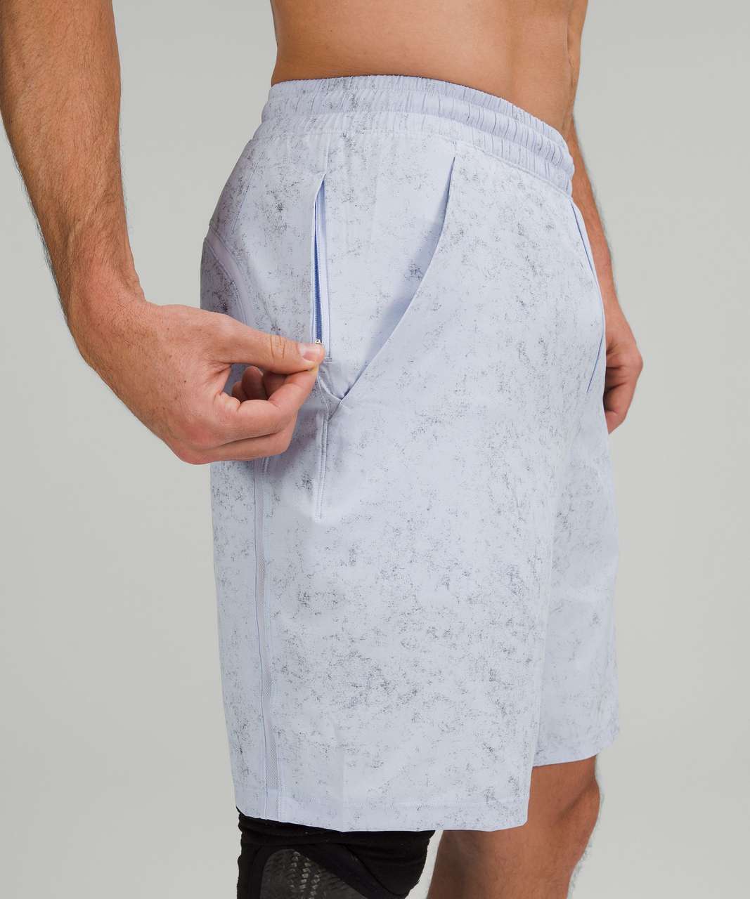 Lululemon Pace Breaker Lined Short 9" - Gravel Dust Pastel Blue Multi