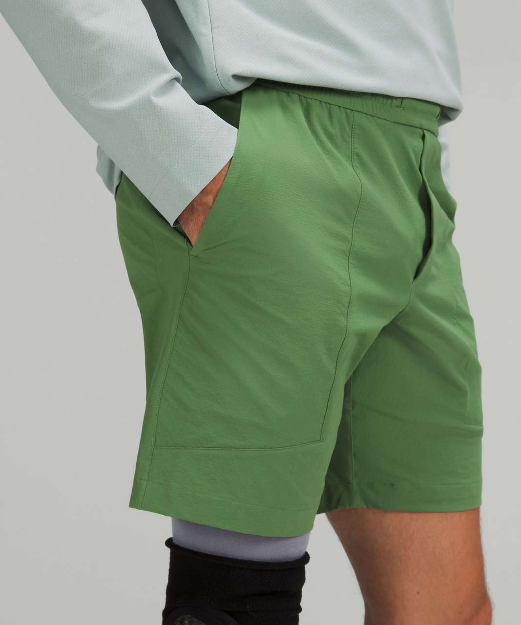 Lululemon Athletica Color Block Solid Green Athletic Shorts Size 8 - 37%  off