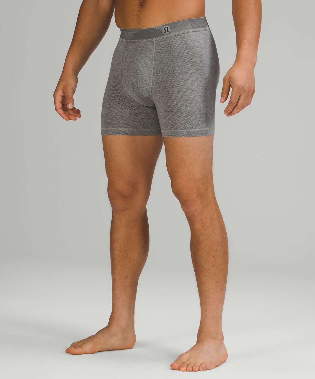 Lululemon Always In Motion Mesh Boxer 5" - Heathered Core Medium Grey