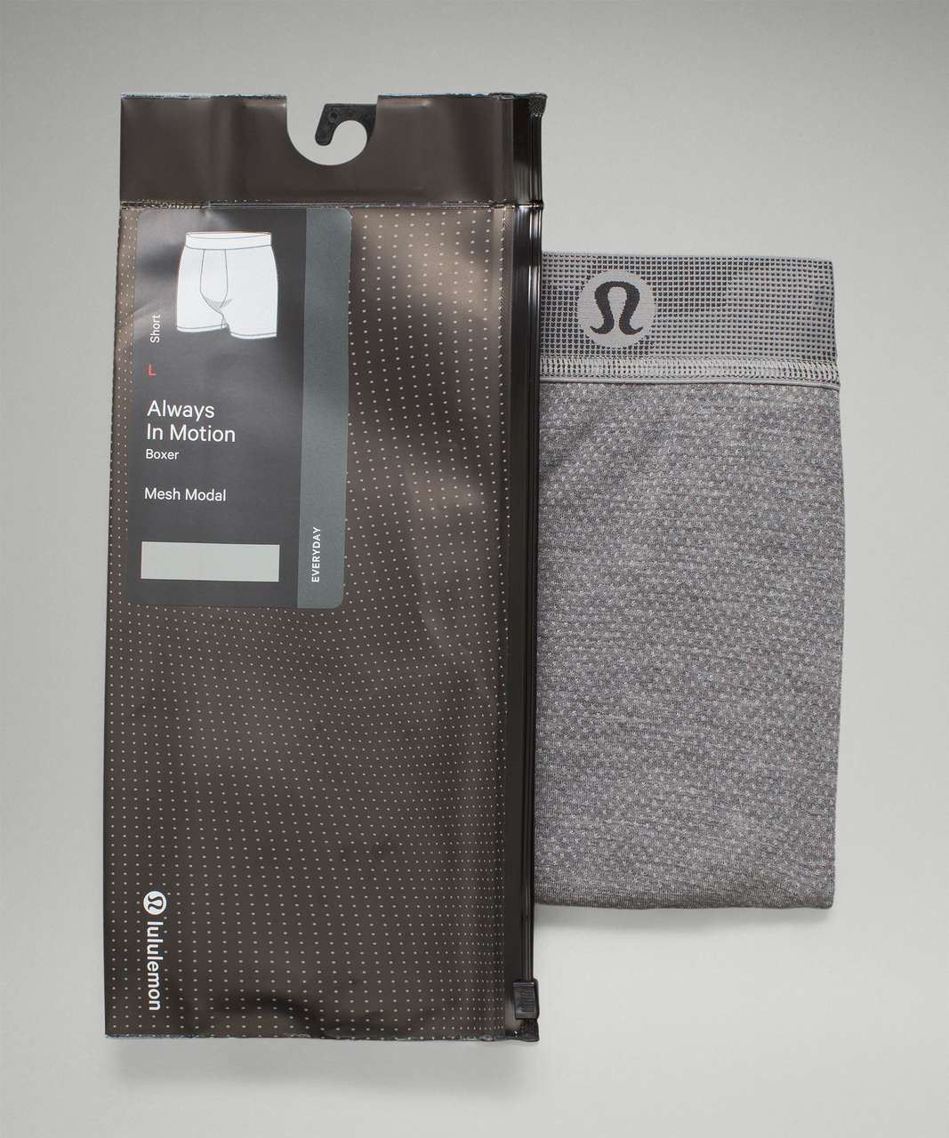 Lululemon Always In Motion Mesh Boxer 5" - Heathered Core Medium Grey