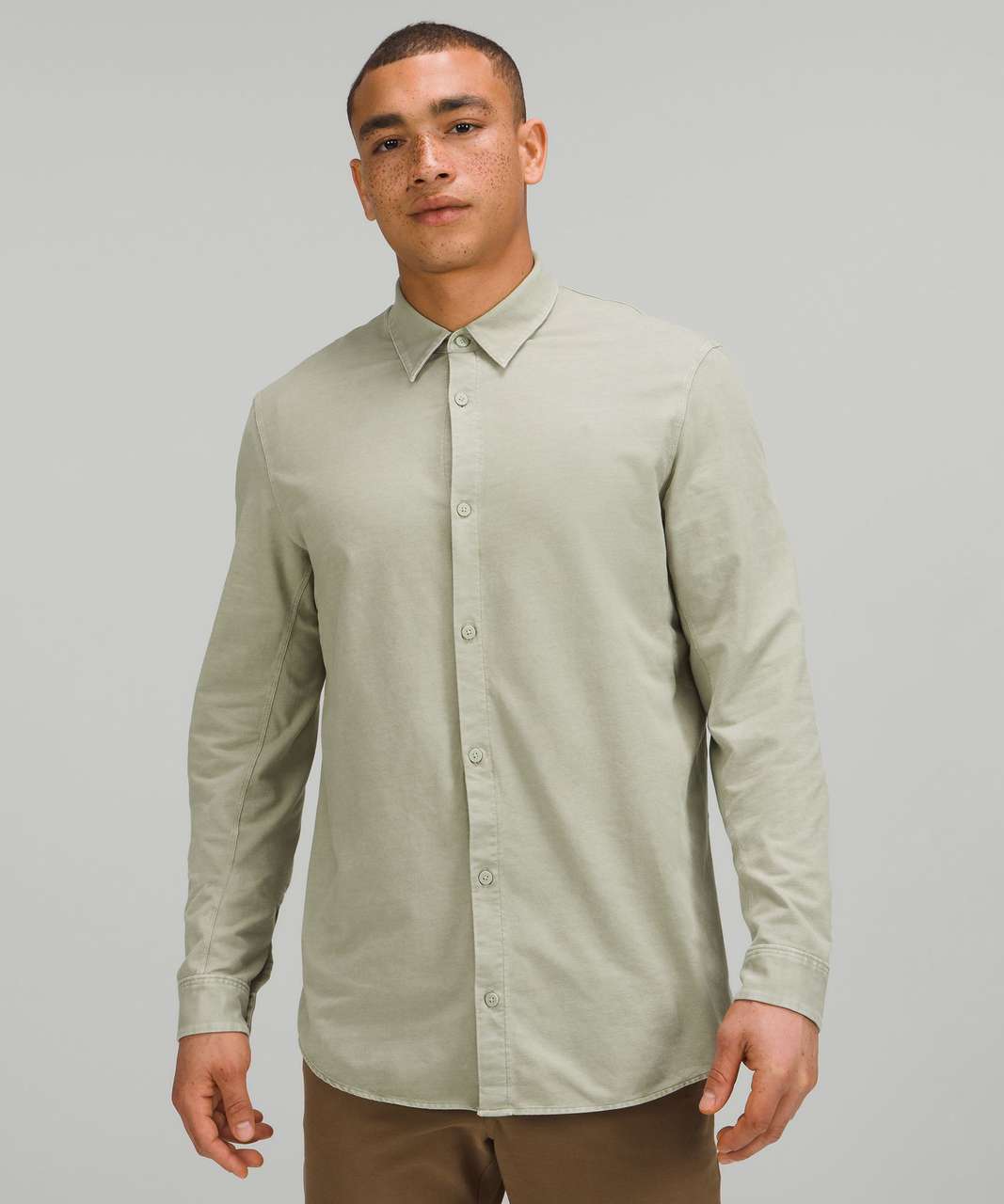 Lululemon Commission Long Sleeve Shirt - Green Fern Enzyme Dye