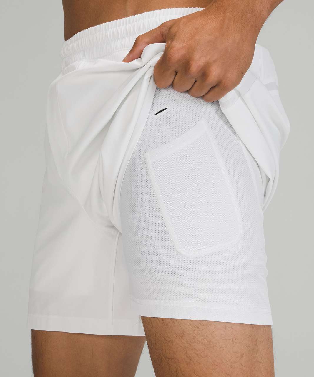 Lululemon Pace Breaker Lined Short 5" - White