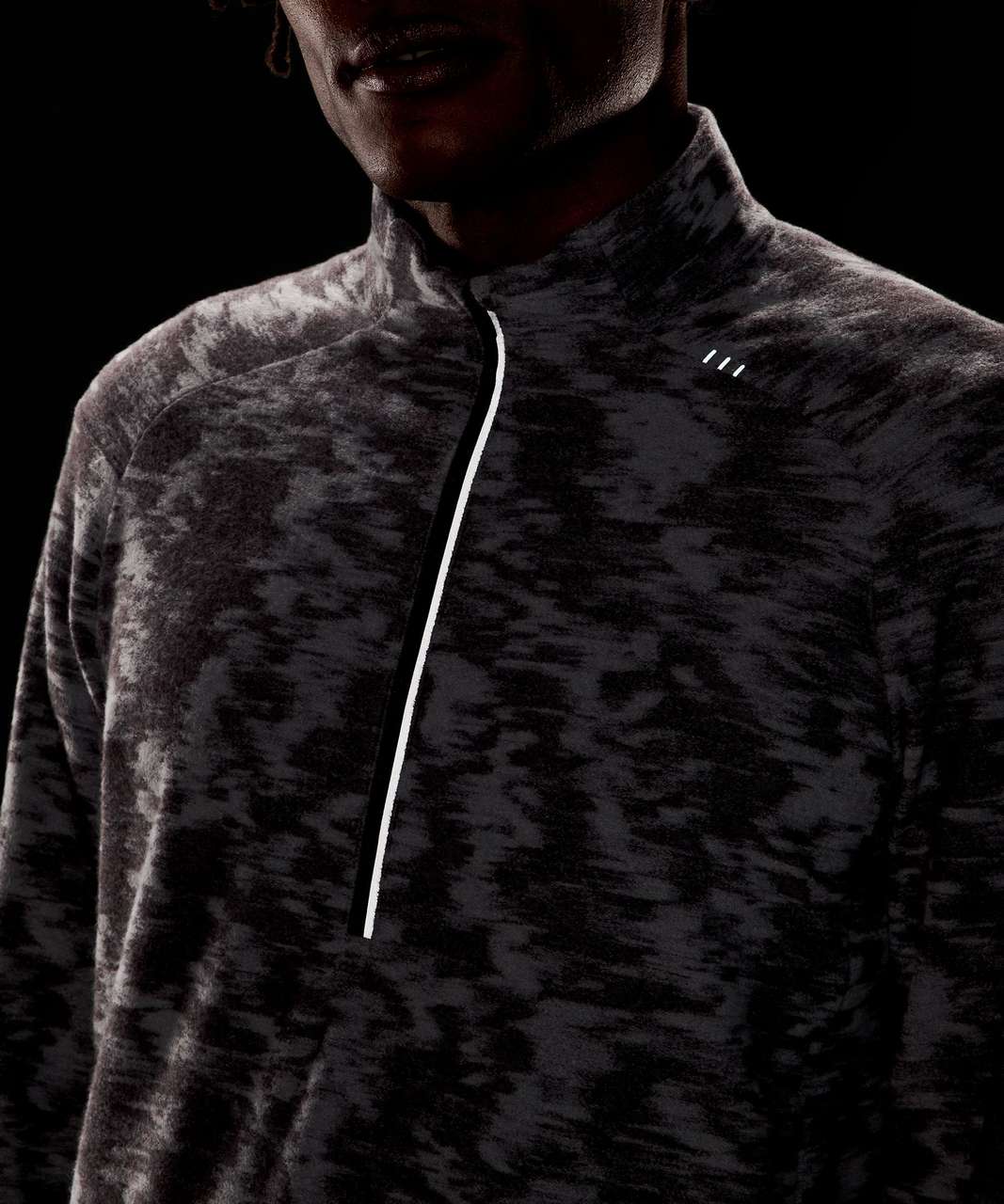 Lululemon Surge Warm Half-zip Jacquard In Heritage Camo Jacquard Graphite  Grey Silver Drop