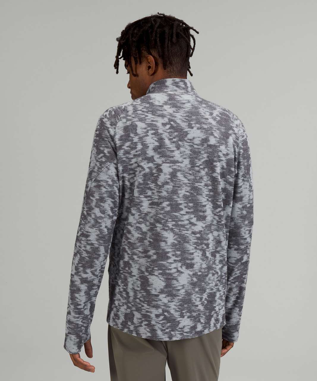 Lululemon Surge Warm Half-zip Jacquard In Heritage Camo Jacquard Graphite  Grey Silver Drop