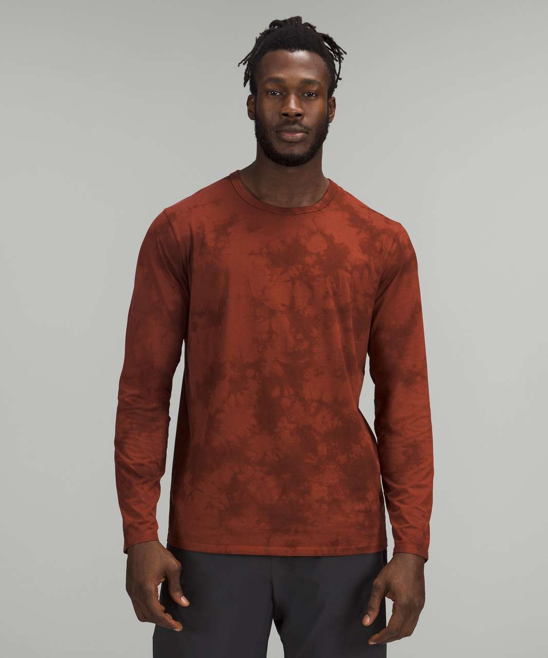 Lululemon The Fundamental Long Sleeve Shirt - New Tide Shibori Date Brown -  lulu fanatics