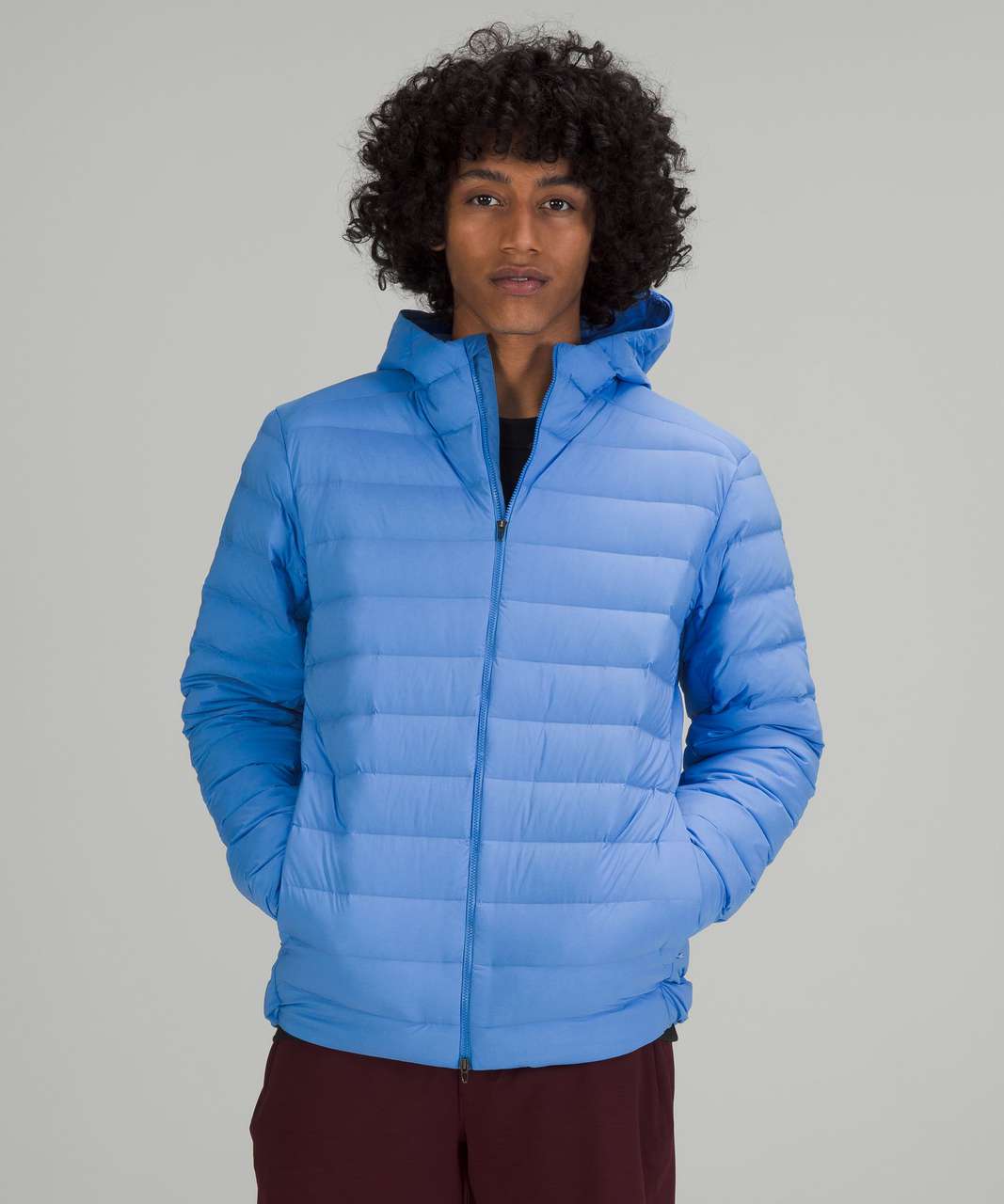 Lululemon Navigation Stretch Down Hoodie - Blue Nile - lulu fanatics