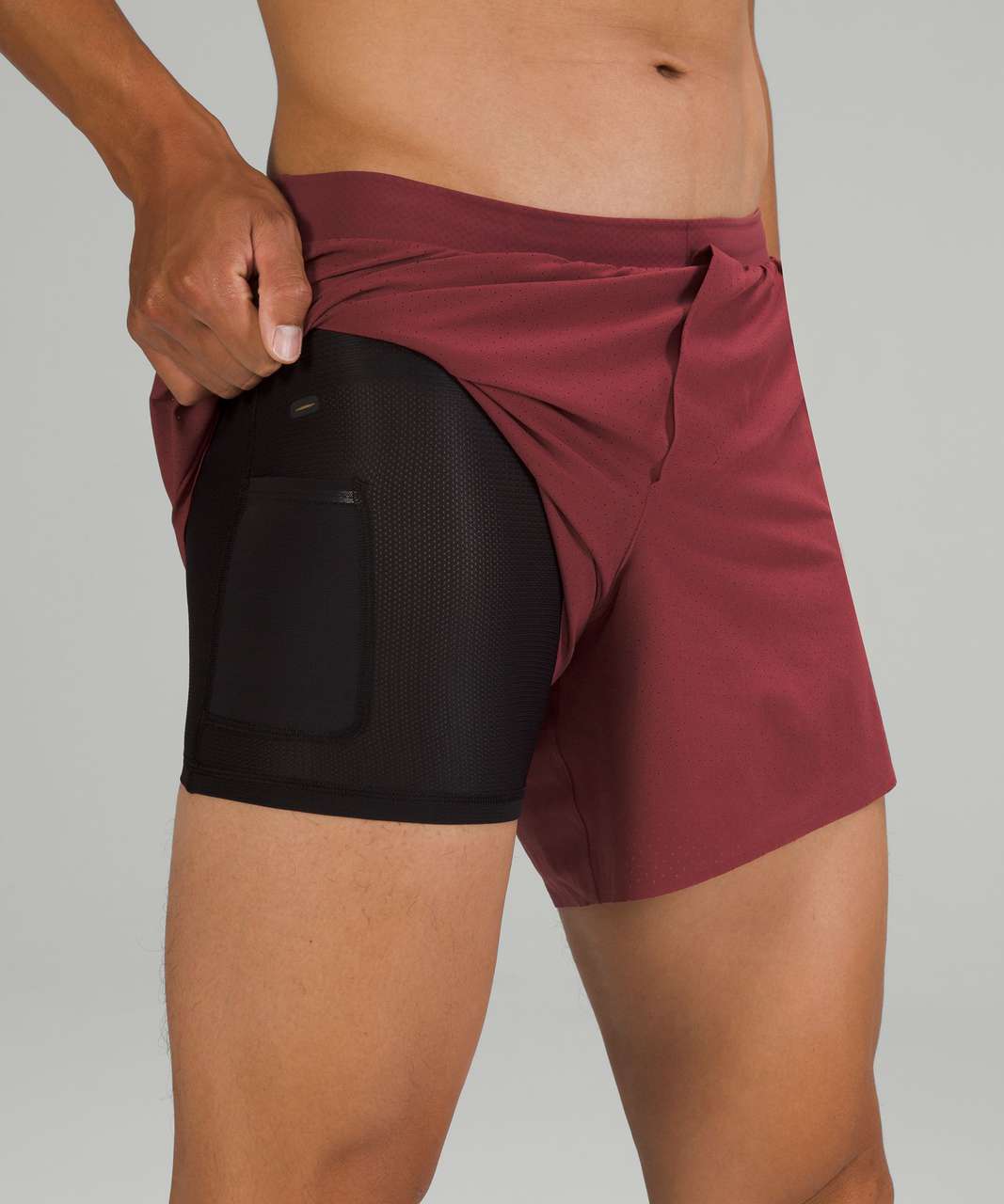 Lululemon Fast and Free Lined Short 6" - Mulled Wine