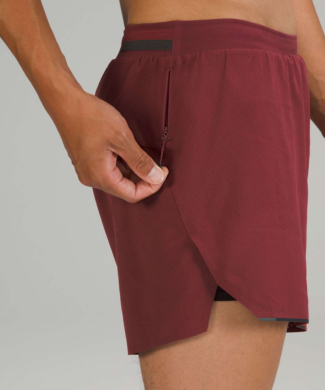 Lululemon Fast and Free Lined Short 6" - Mulled Wine