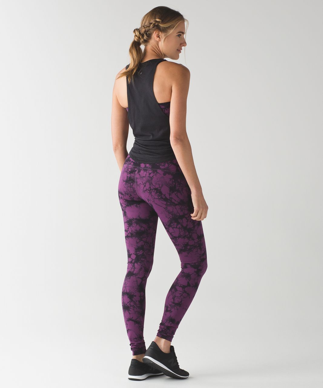 Lululemon Wunder Under Pant (Hi-Rise) (Shibori) - Shibori Darkest Magenta Black