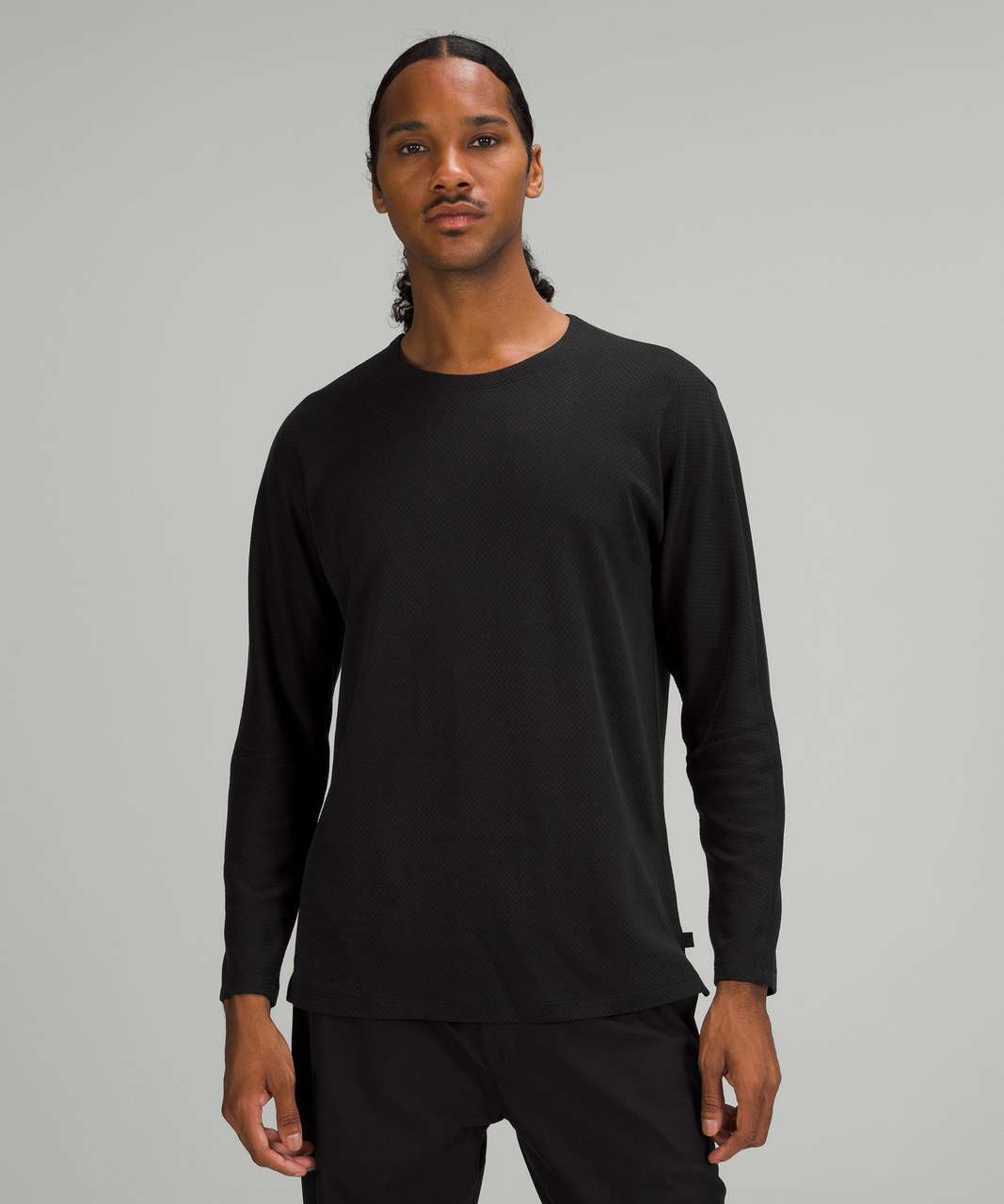 Lululemon lab Jacquard Long Sleeve T-Shirt - Black - lulu fanatics