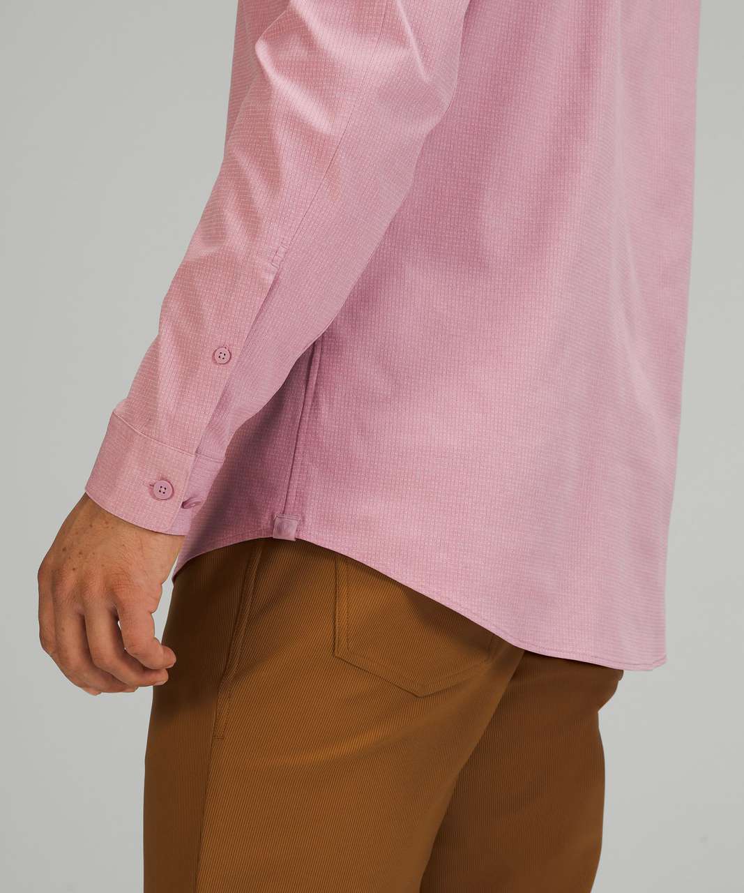 Lululemon Airing Easy Long Sleeve Button Up Shirt *Ventlight Mesh - Heathered Pink Taupe