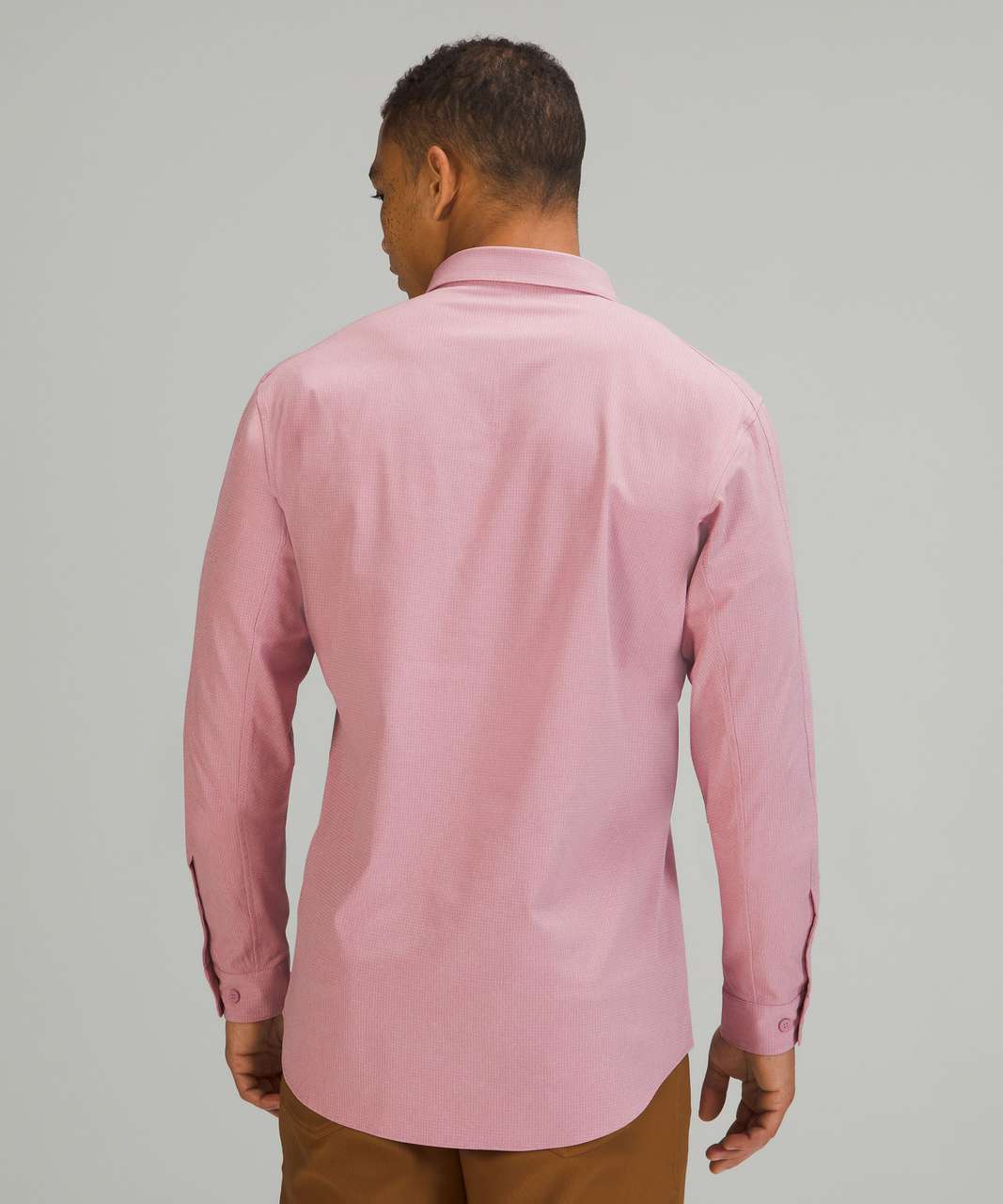 Lululemon Airing Easy Long Sleeve Button Up Shirt *Ventlight Mesh - Heathered Pink Taupe