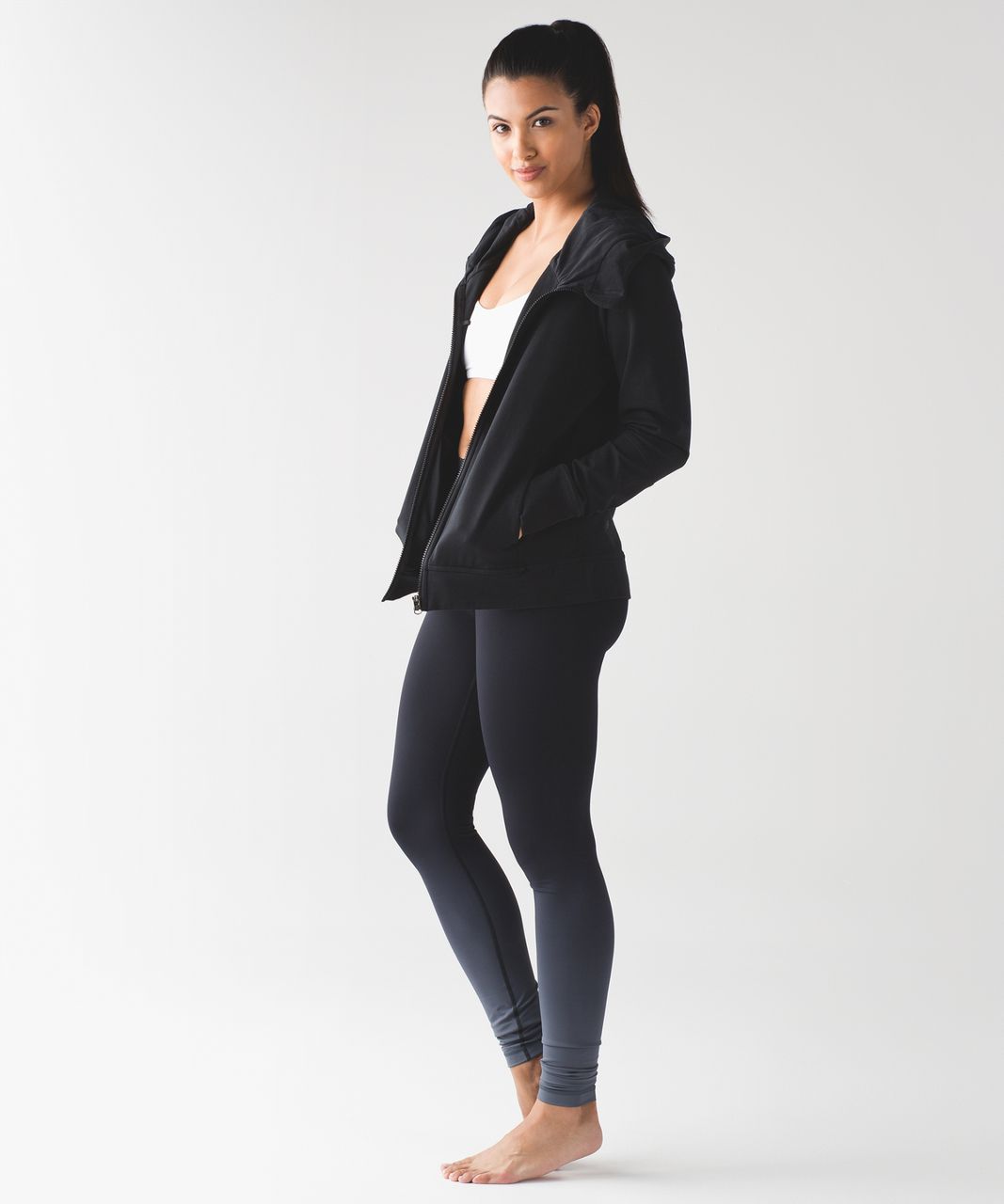 Lululemon Wunder Under Pant (Hi-Rise) (Ombre) - Ombre Black