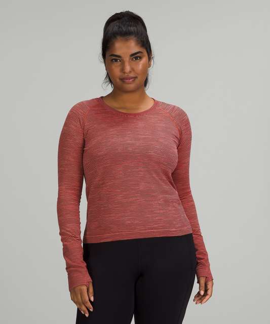 Lululemon Swiftly Tech Long Sleeve Crew - Midnight Navy / Psychic / Black -  lulu fanatics