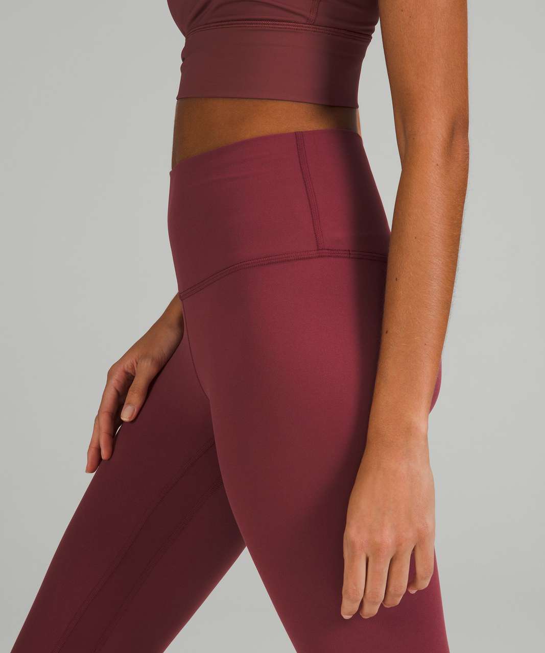 Lululemon Align High-Rise Crop 21 - Mulled Wine - lulu fanatics