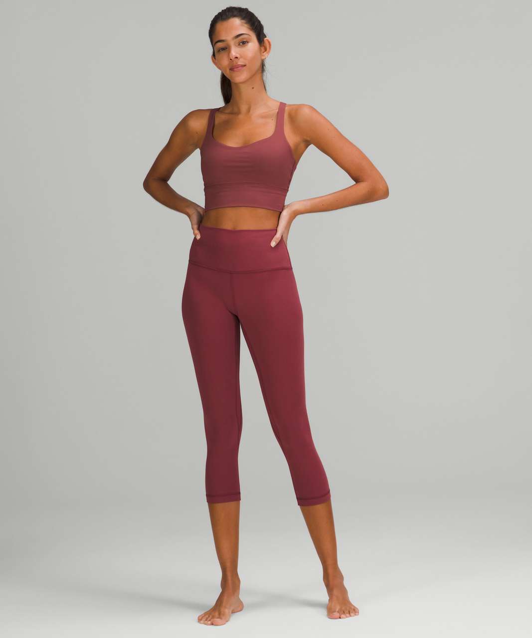 Lululemon Align High-Rise Crop 21 - Mulled Wine - lulu fanatics